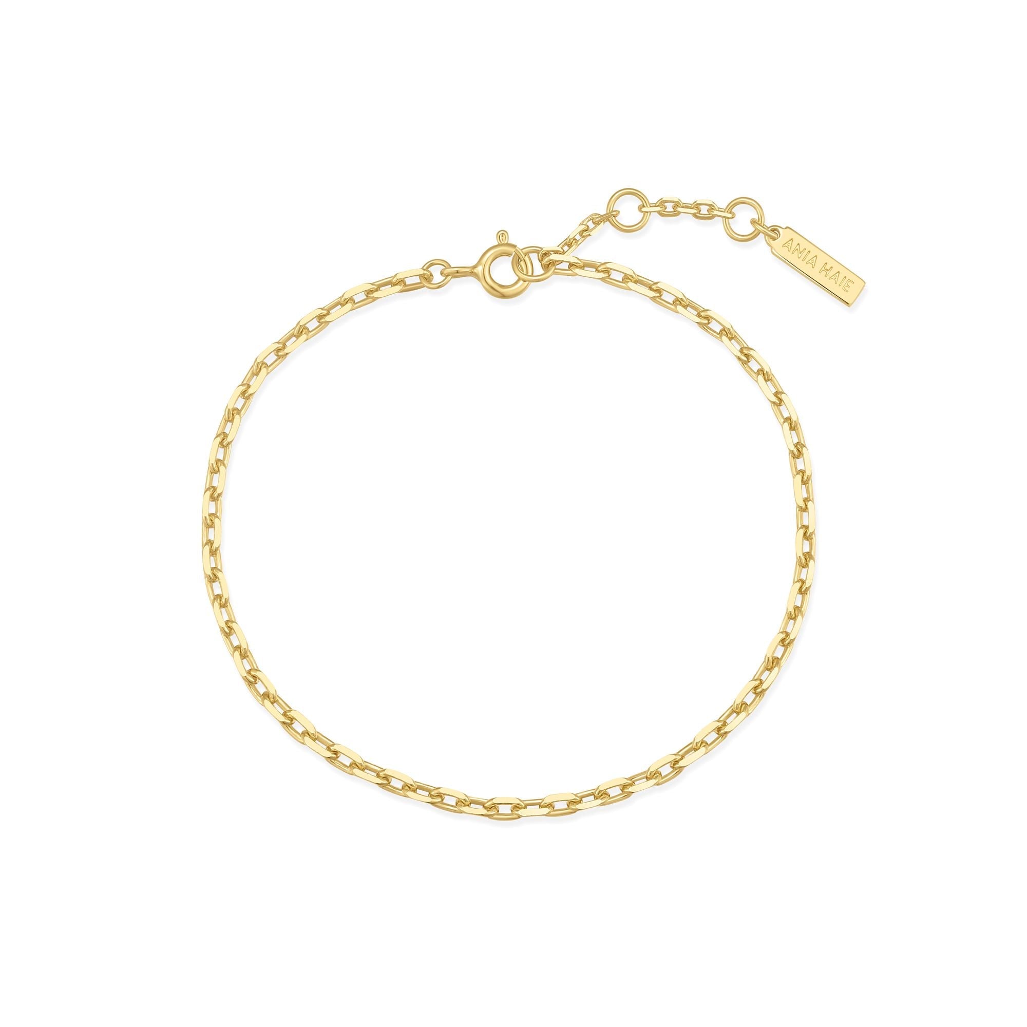 Ania Haie Gold Paper Clip Chain Bracelet Stylish Layered Jewelry