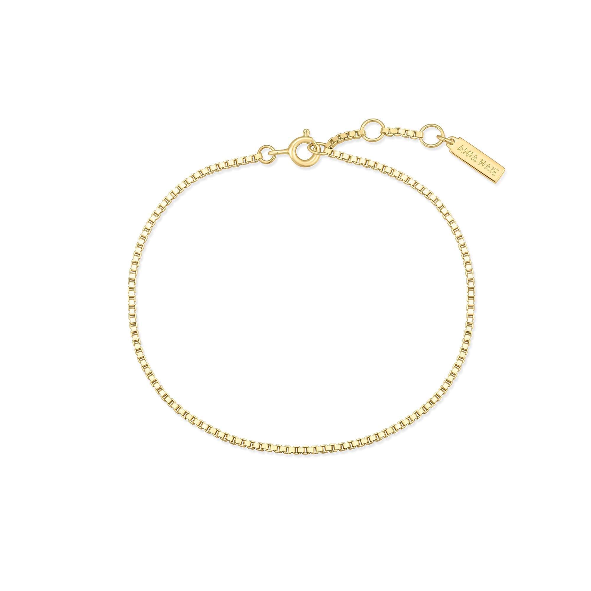Ania Haie Gold Box Chain Bracelet Elegant Trendy Affordable Jewelry