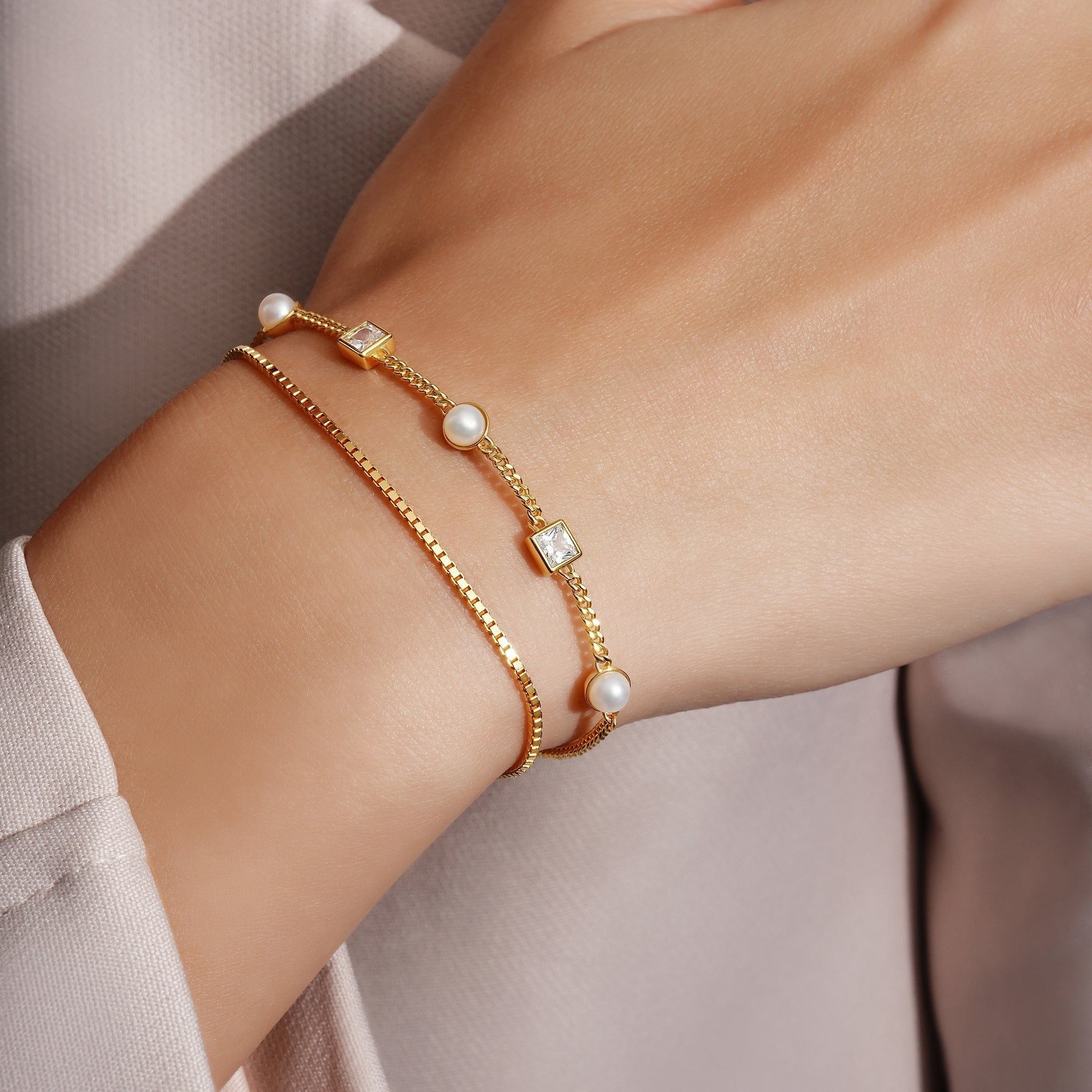 Ania Haie Gold Box Chain Bracelet Elegant Trendy Affordable Jewelry
