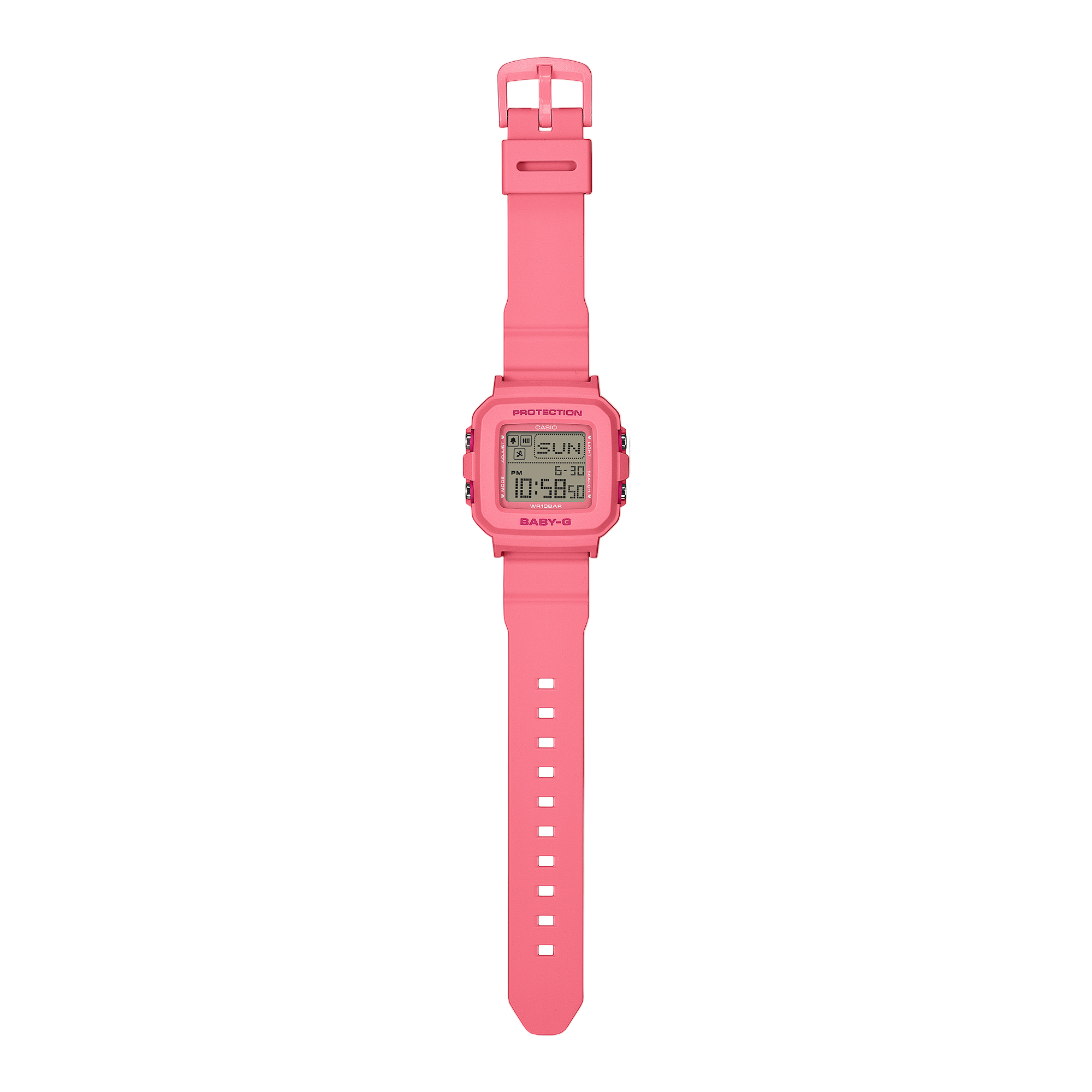Baby-G Digital Heart Pop Dial Pink Resin Band Watch BGD10KH-4D