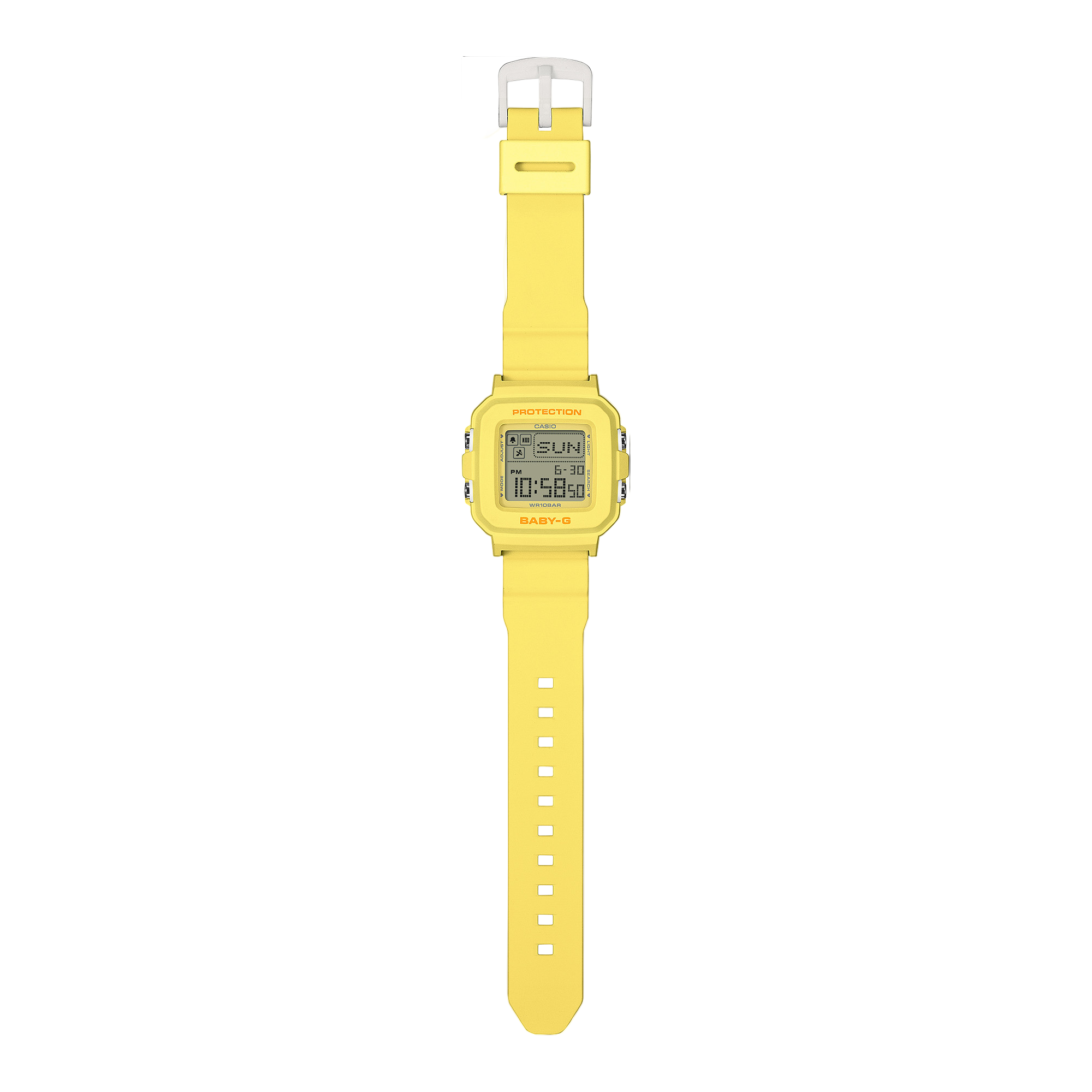 Baby-G Digital Heart Pop Dial Yellow Resin Band Watch BGD10KH-9D