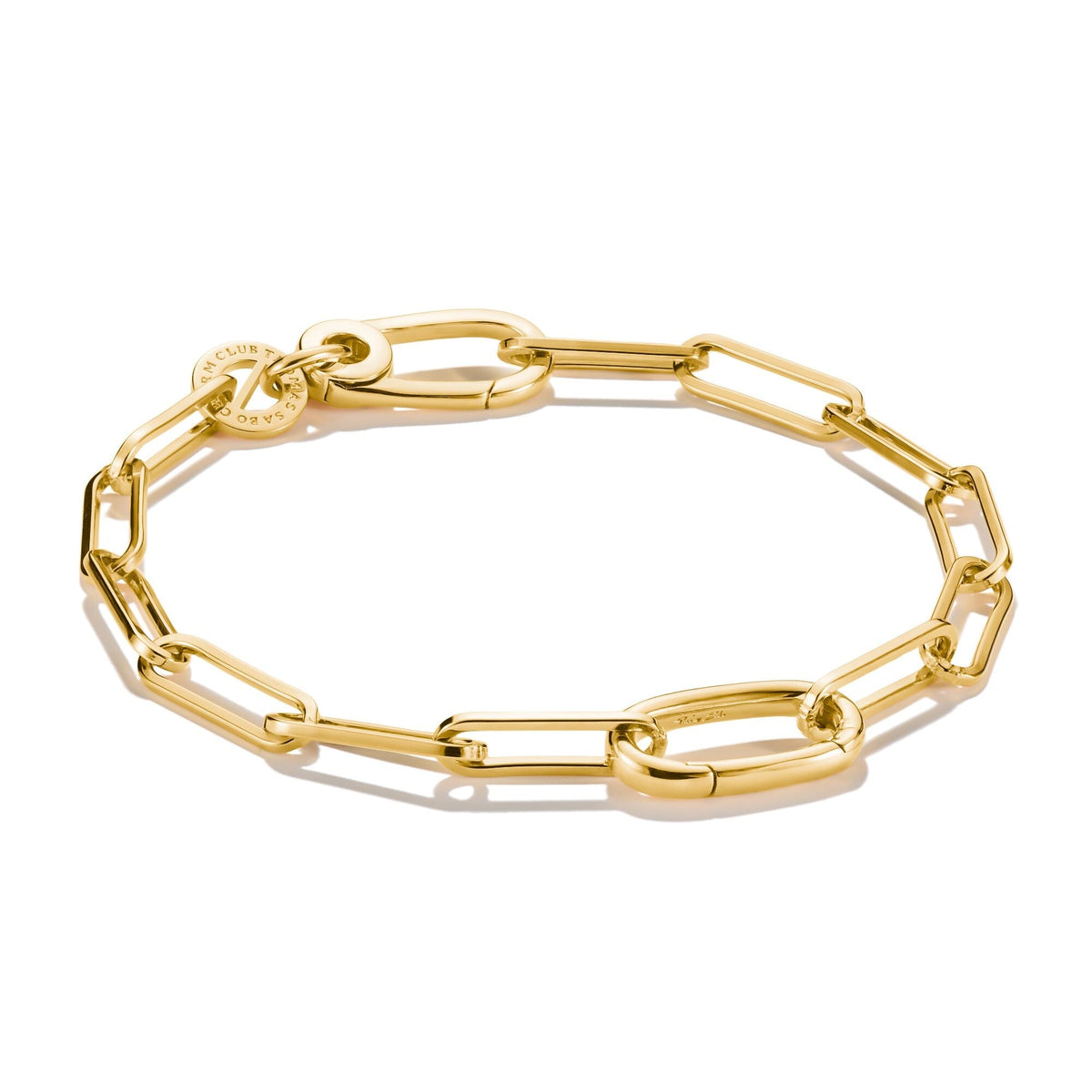 Thomas Sabo Gold-Tone Stainless Steel Charm Club Chunky Link Bracelet TC1205SY-17 front packshot