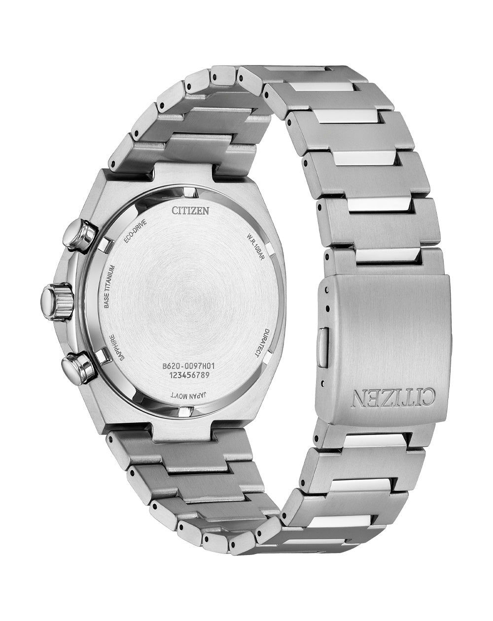 Citizen Eco-Drive Zenshin Chrono Teal Dial Stainless Steel Watch CA4610-85A