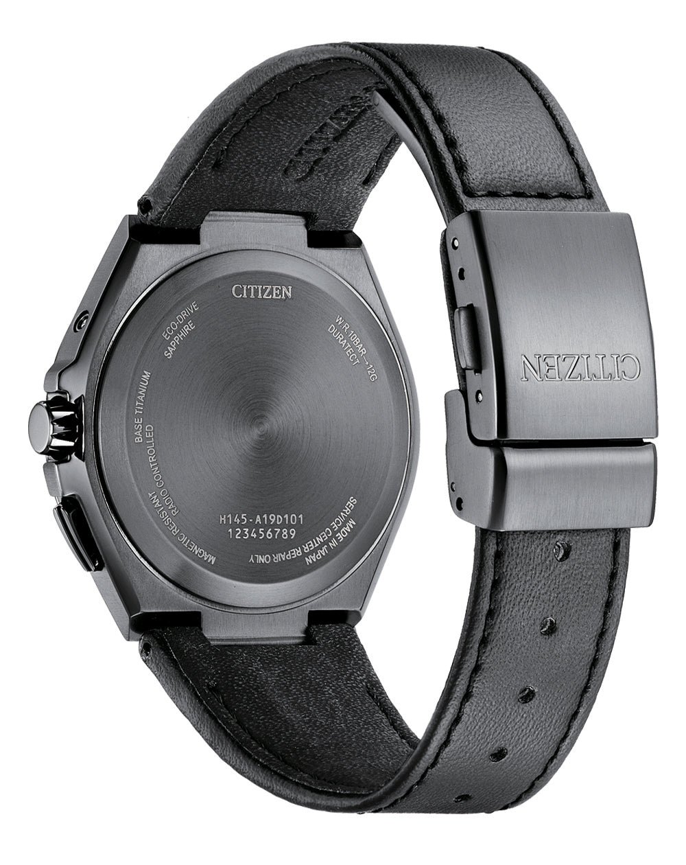 Citizen Attesa Radio Controlled Eco-Drive Black Leather Strap Watch CB0215-18L