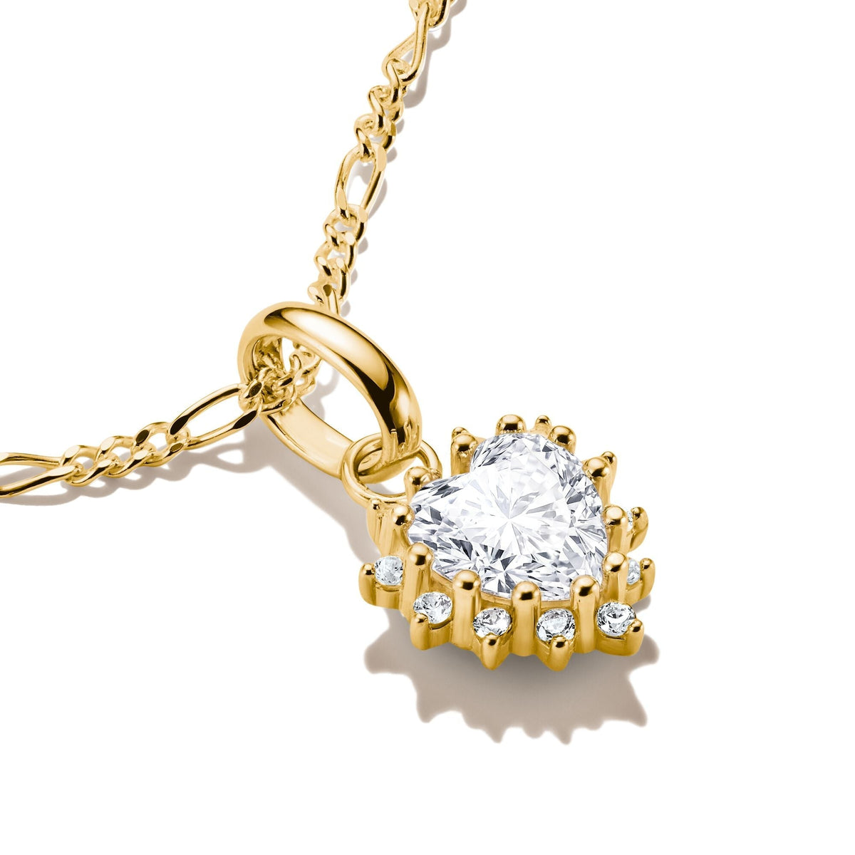 Thomas Sabo Gold-Plated Heart Charm with Heart-Cut White Zirconia CCC1279MY CCC1279MY view 2