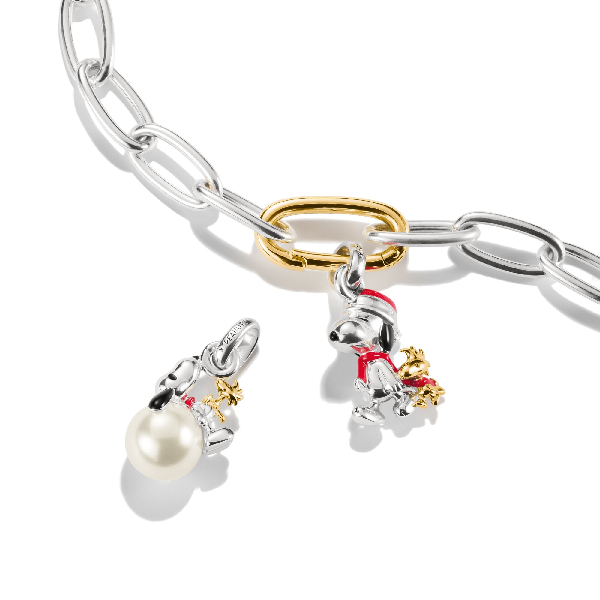 THOMAS SABO Connect Charm Pearl Snoopy & Woodstock PEANUTS