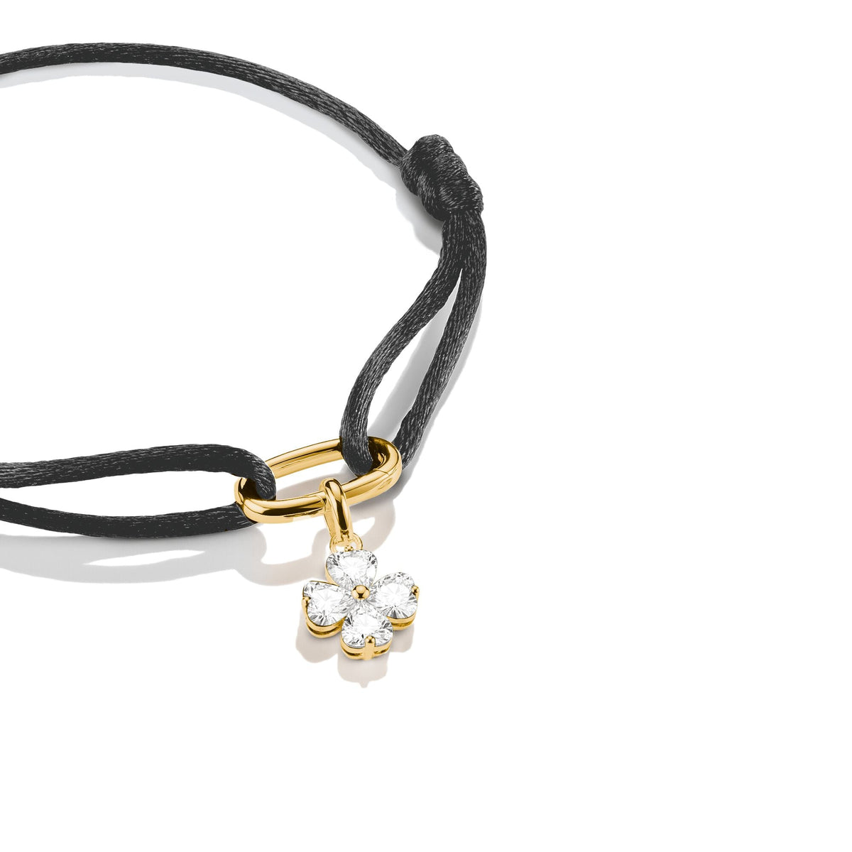 Thomas Sabo Gold-Plated Four-Leaf Clover Charm with Heart-Cut White Zirconia CCC1326MY CCC1326MY view 2