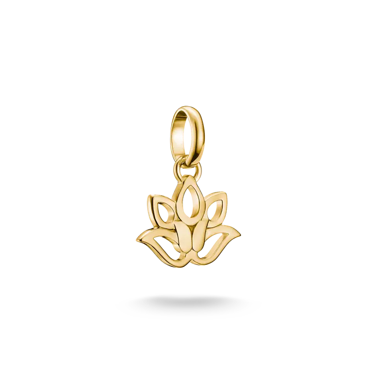 Thomas Sabo Gold-Plated Lotus Flower Charm CCC1363MY CCC1363MY front packshot