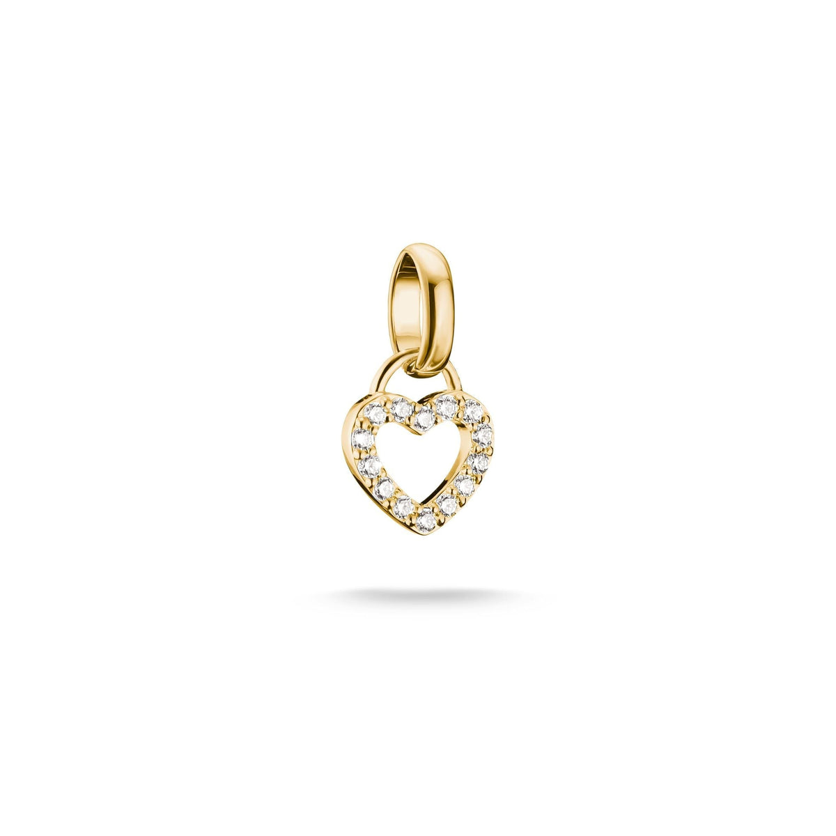 Thomas Sabo Gold-Plated Open Heart Charm with White Zirconia CCC1369MY CCC1369MY front packshot