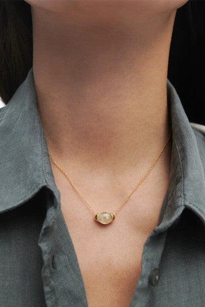 PDPAOLA Prehnite Bay Necklace