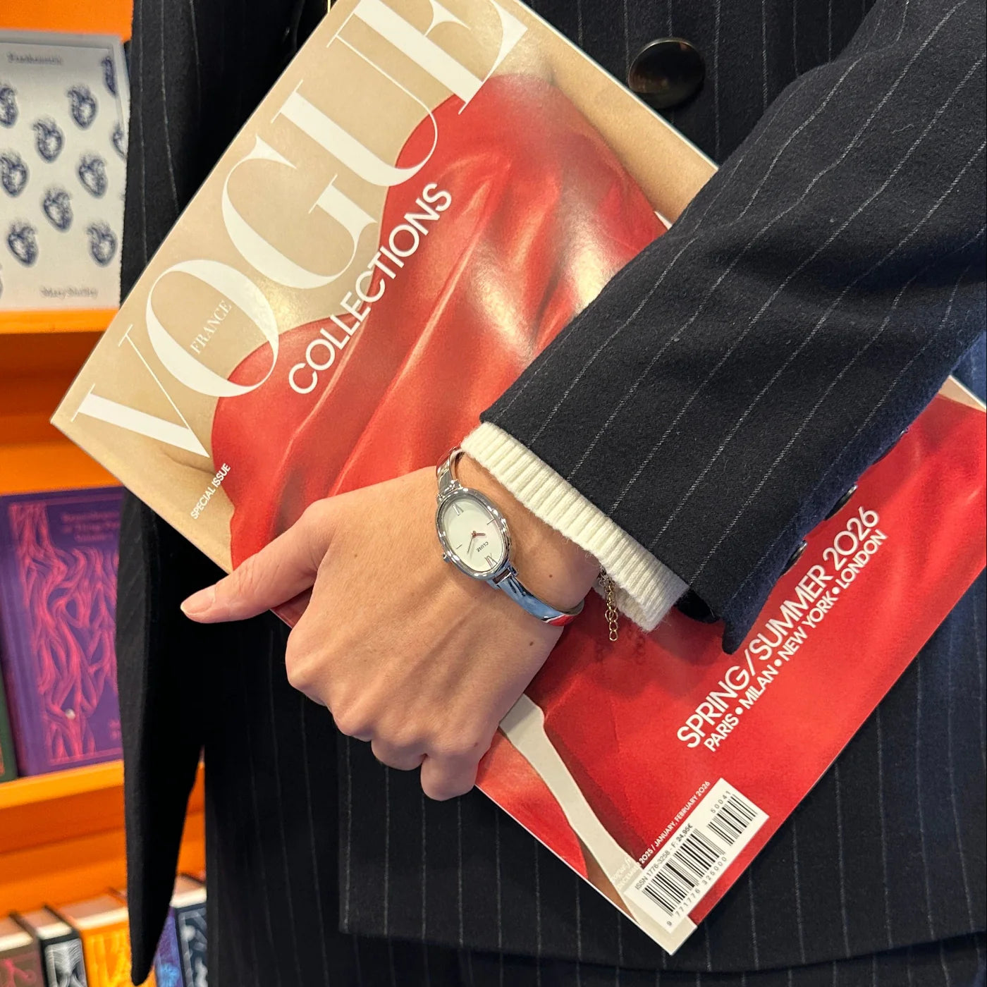 CLUSE L'Ovale Steel, White Dial Silver Band Women's Watch CW16102