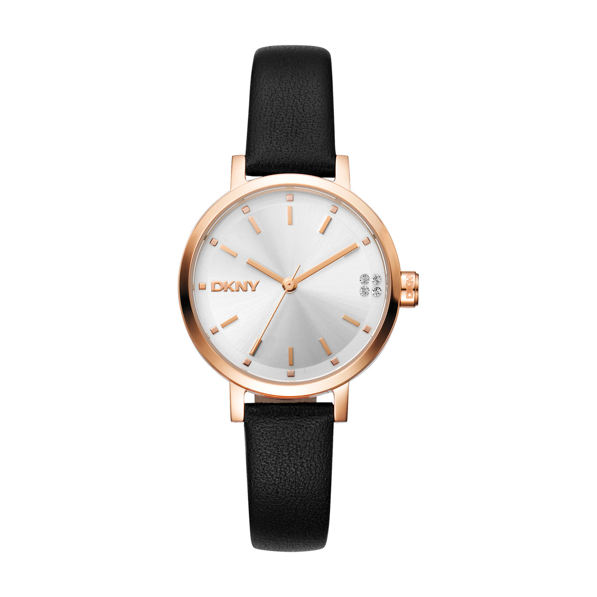DKNY Silver Bracelet Watch with Black Dial and Rose-Gold Hands Women Everyday Two Tone Watch main image 4