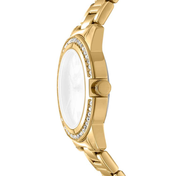 DKNY Gold Stainless Steel 30mm Watch for Women Champagne Dial