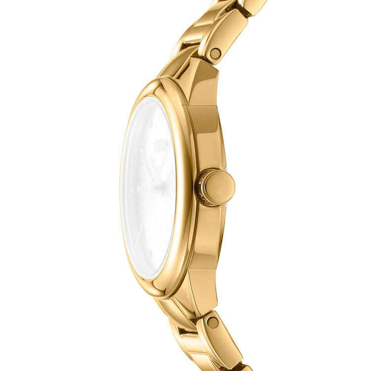 DKNY Gold Stainless Steel 32mm Watch Modern Women's Elegance