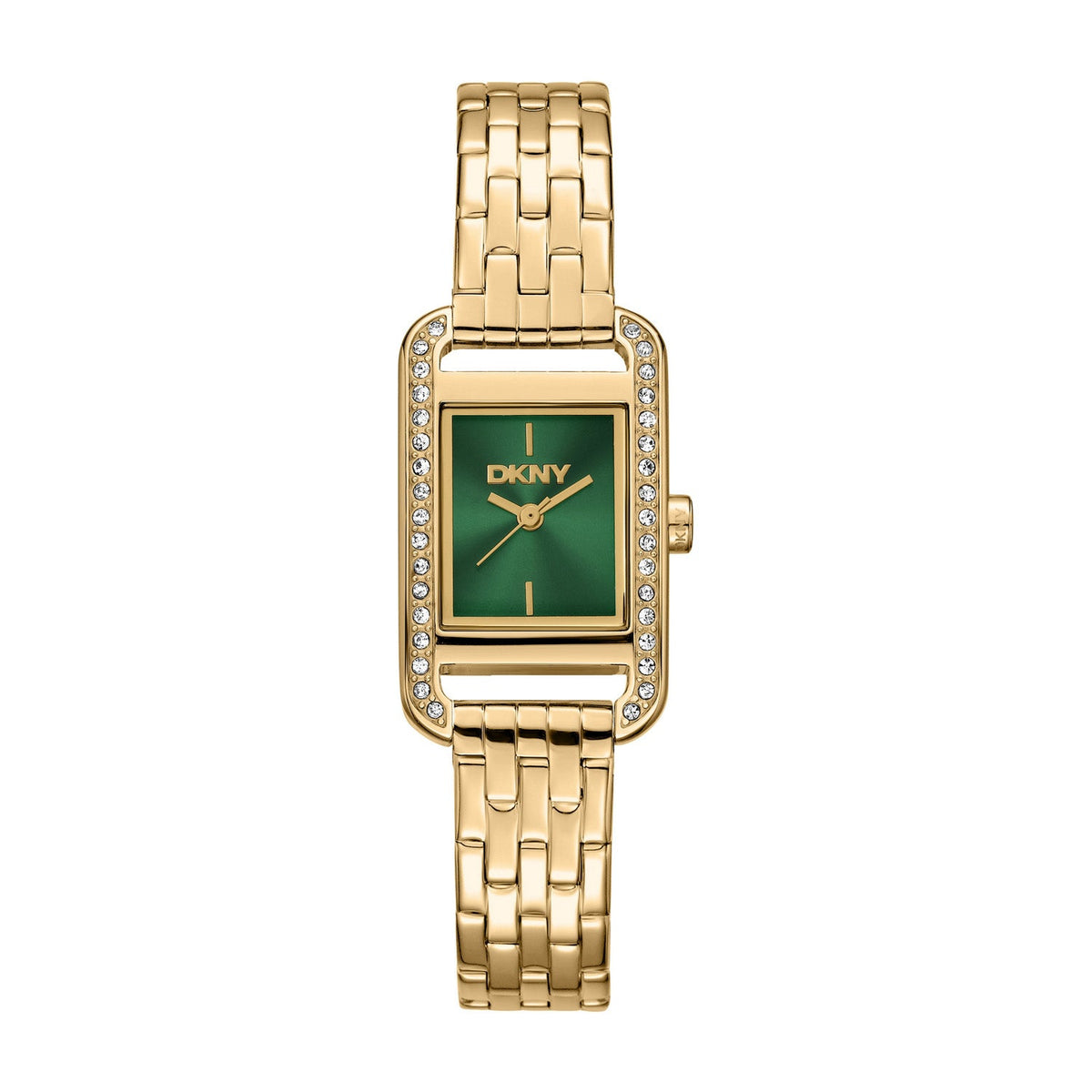 DKNY Signature Shape Gold 20x33mm Green Dial Womens Watch DK1L117M0045