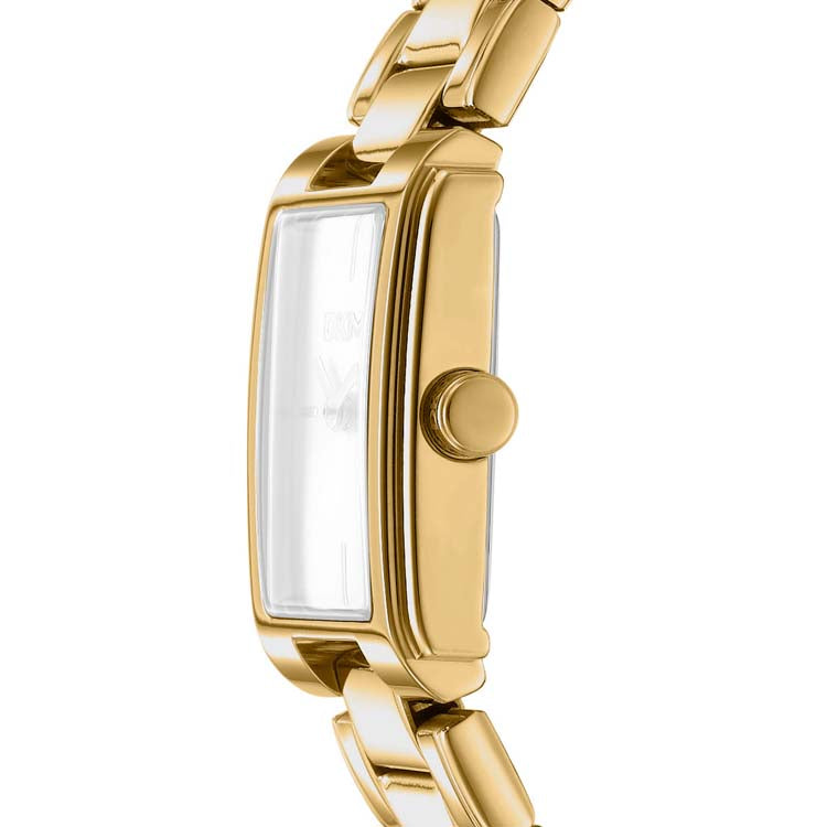 DKNY Gold Stainless Steel Watch 23x30mm Champagne Dial Women