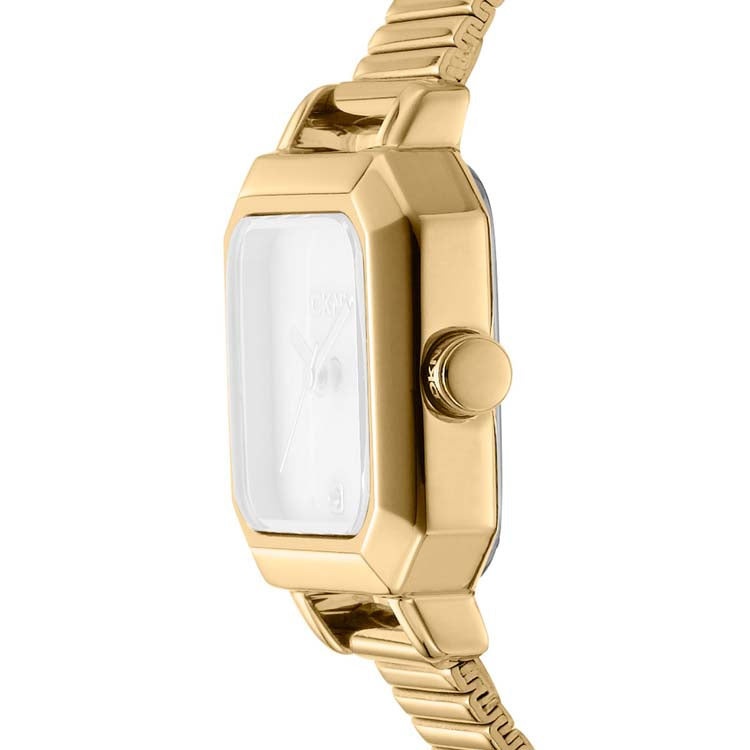 DKNY Gold Stainless Steel Watch for Women Dark Green Dial Modern