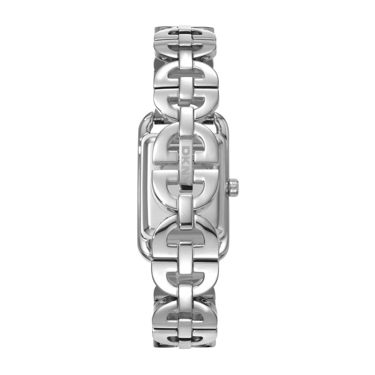 DKNY Open Link Silver 21x34mm Black Dial Womens Watch DK1L142M0225