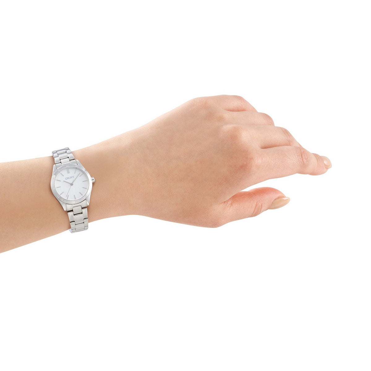 DKNY Logo Silver Dial Silver Steel Womens Watch DK1L147M0035 view 4