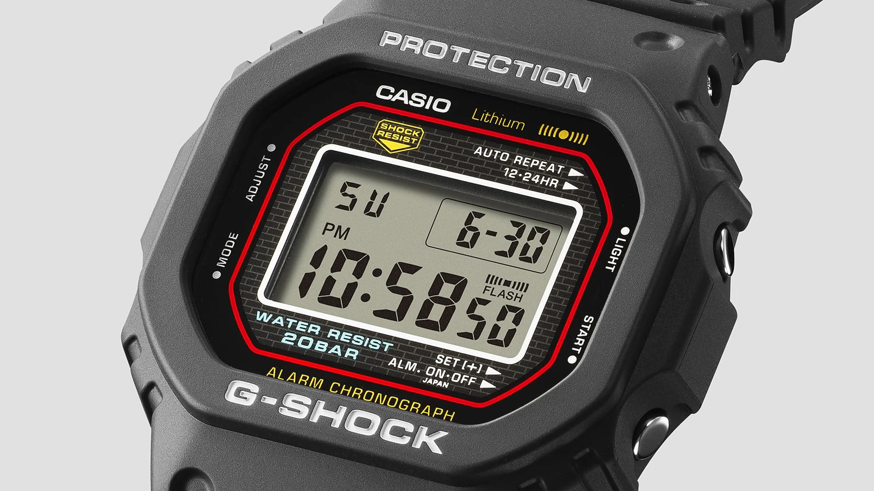 G-Shock Re-Creation Of DW-5000 Black Resin Band Watch DW5600R-1A