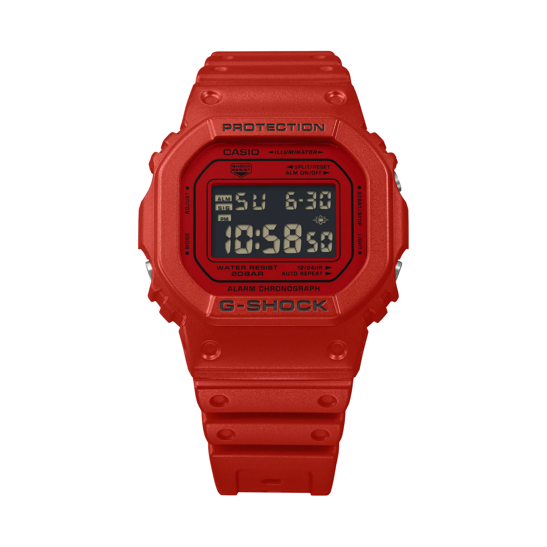 G-Shock 5600 Digital Red Band and Dial DW5600RRB-4D