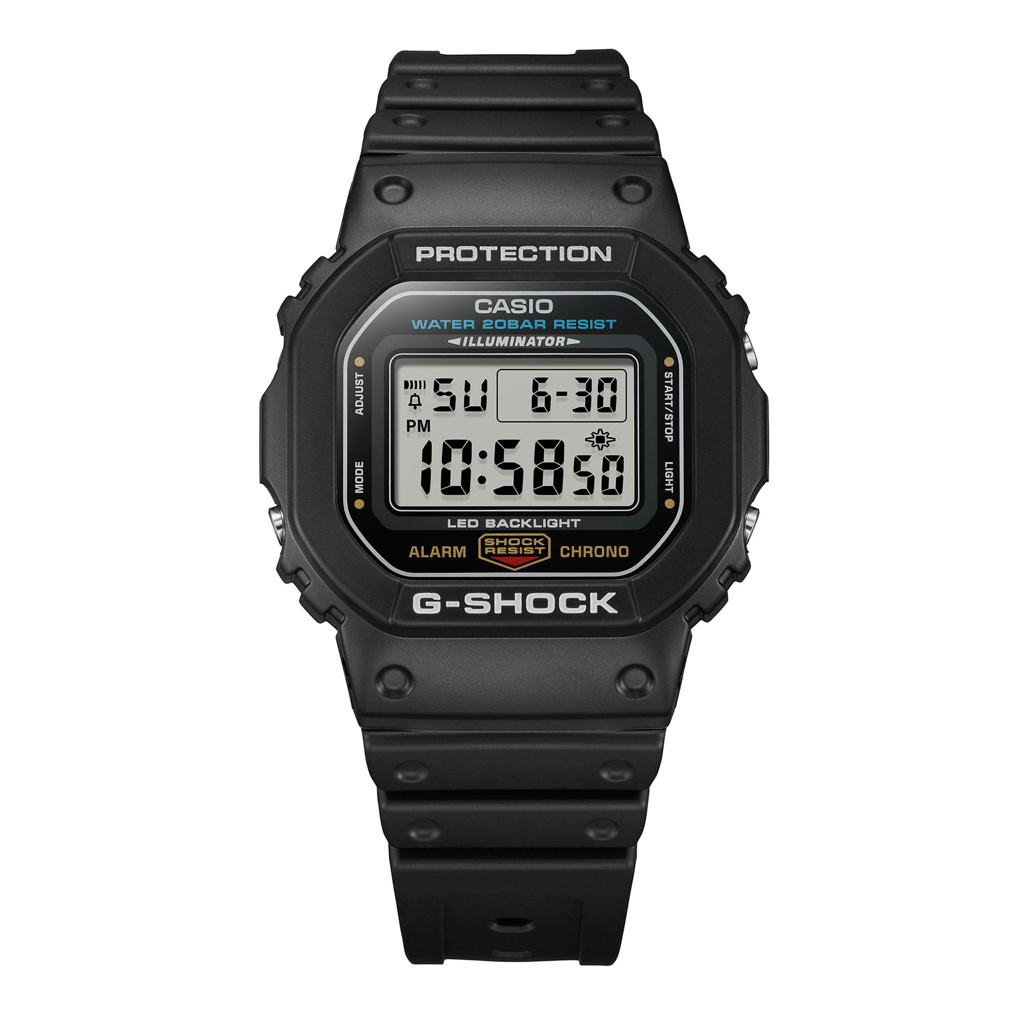 G-Shock 5600 Series Black Resin Band Watch DW5600UE-1D