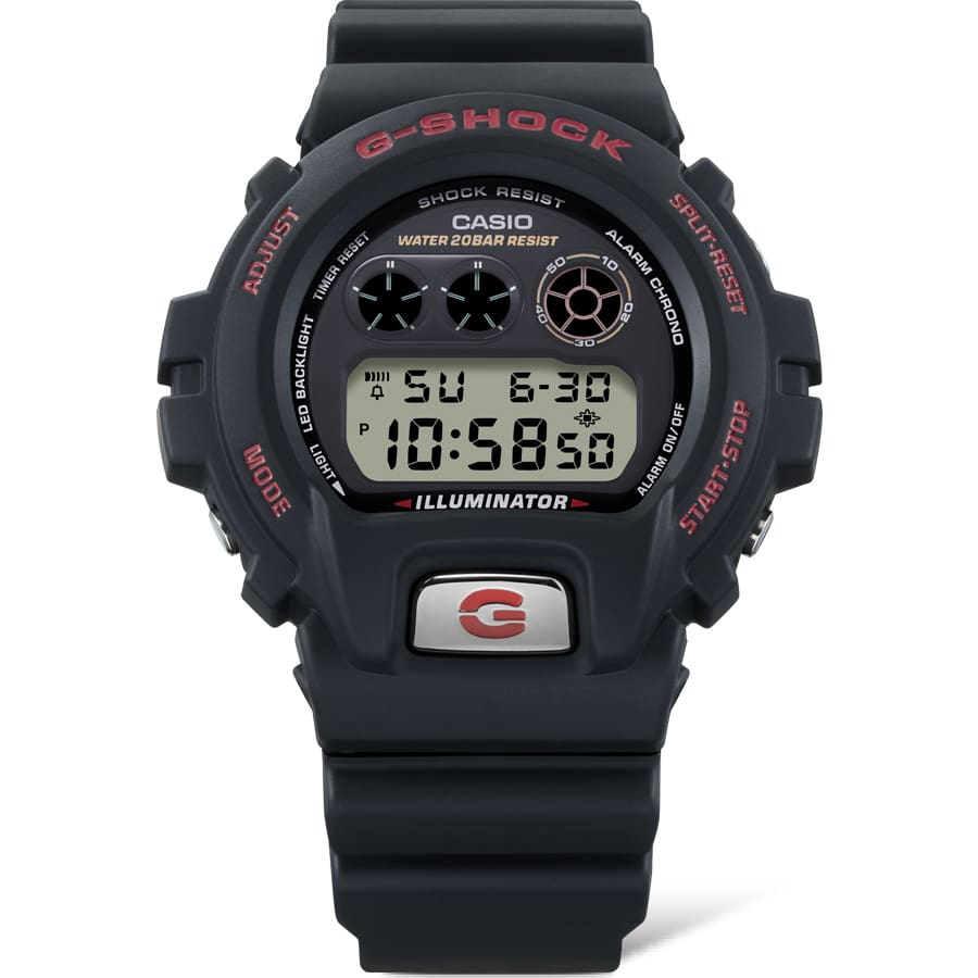G-Shock Digital 6900 Series Grey Dial Black Resin Band Watch DW6900TR-1D