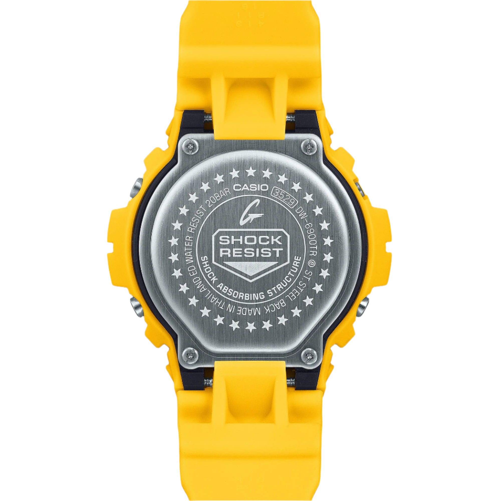 G-Shock Digital 6900 Series Grey Dial Yellow Resin Band Watch DW6900TR-9D
