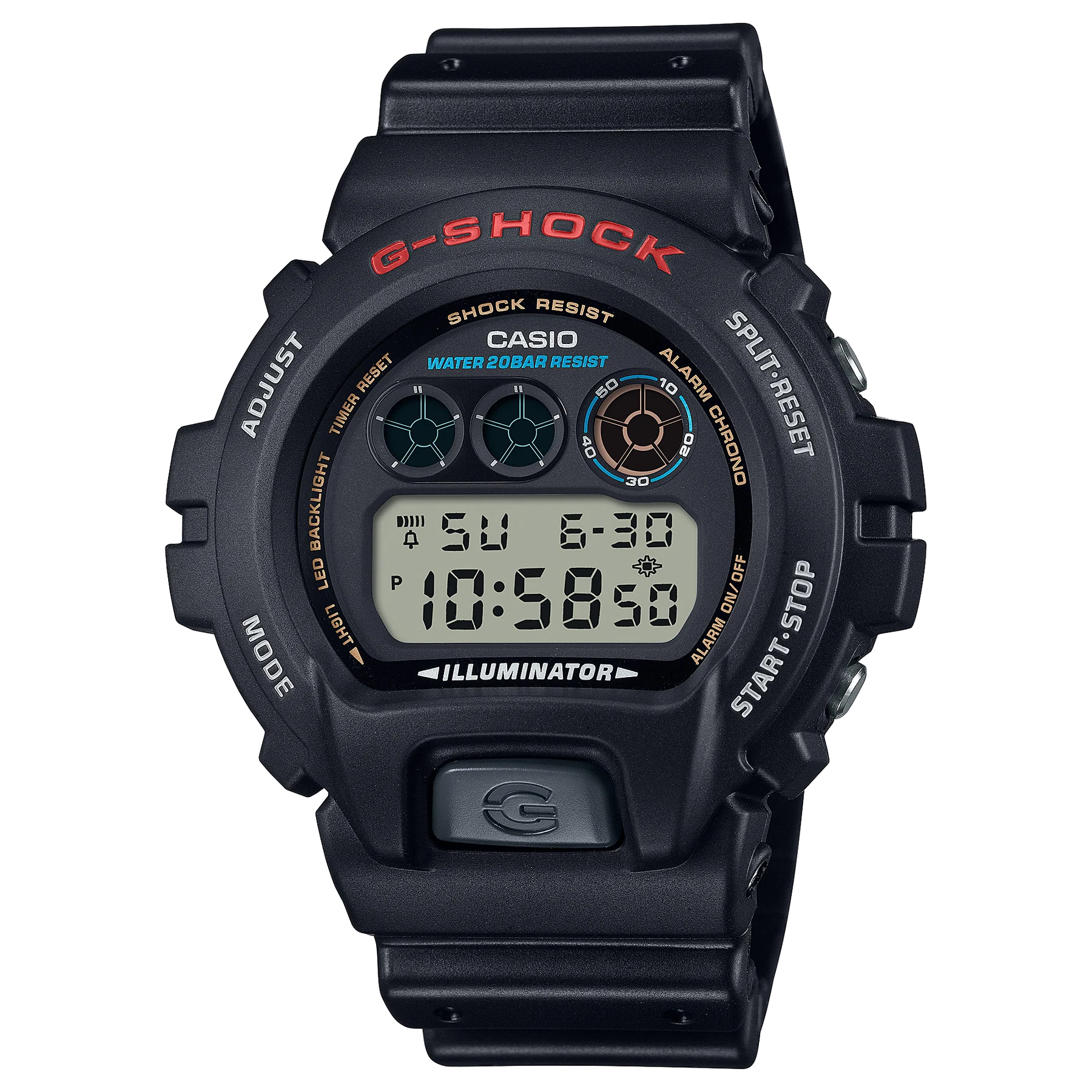 G-Shock Digital Black Dial and Resin Band Watch DW6900U-1D