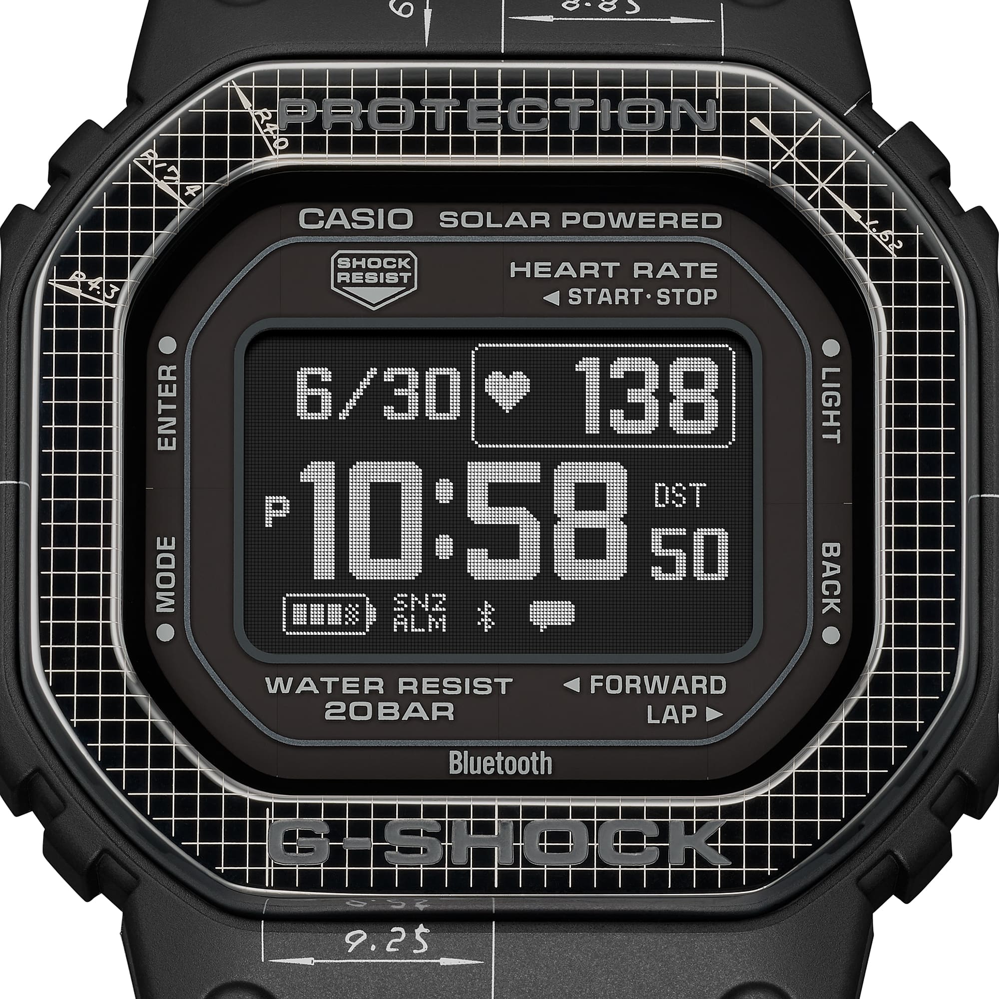 G-Shock G-Squad Black Dial Black Resin Band Watch DWH5600EX-1D