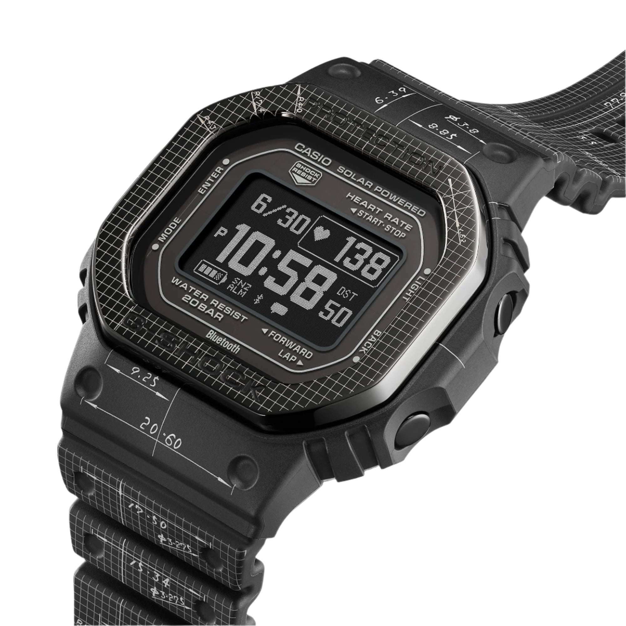 G-Shock G-Squad Black Dial Black Resin Band Watch DWH5600EX-1D