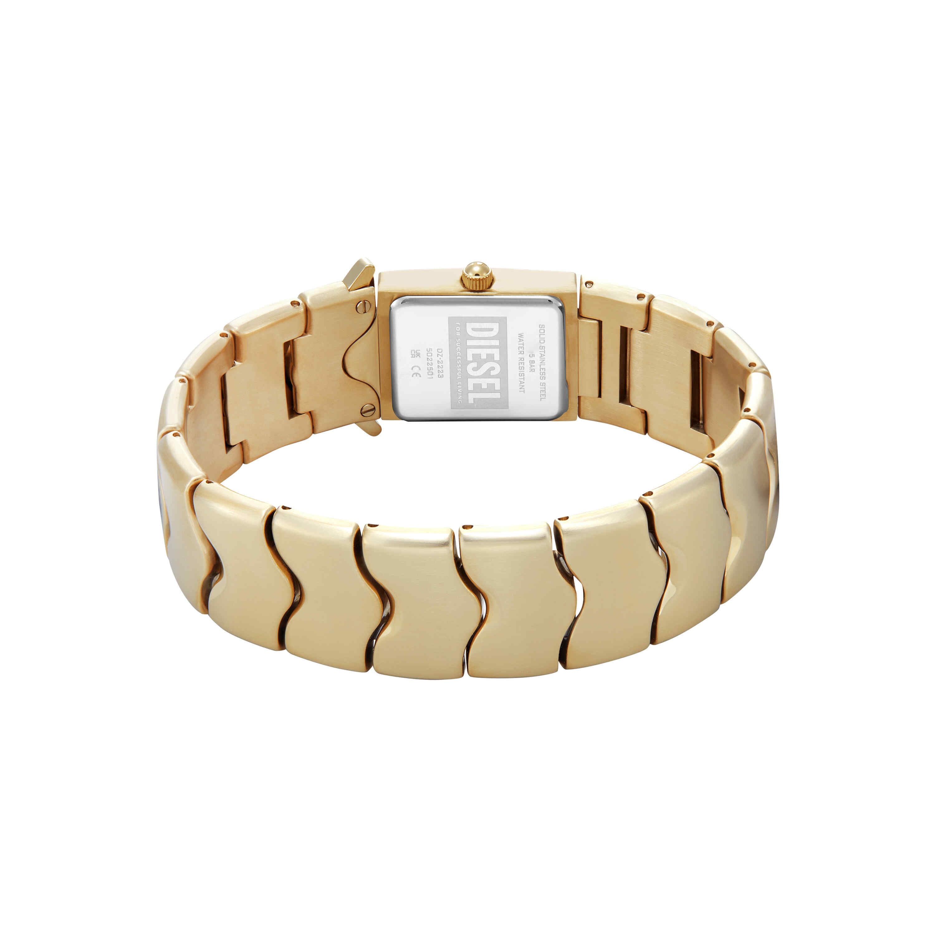 Diesel Closer Three-Hand Gold Tone Stainless Steel Watch DZ2223