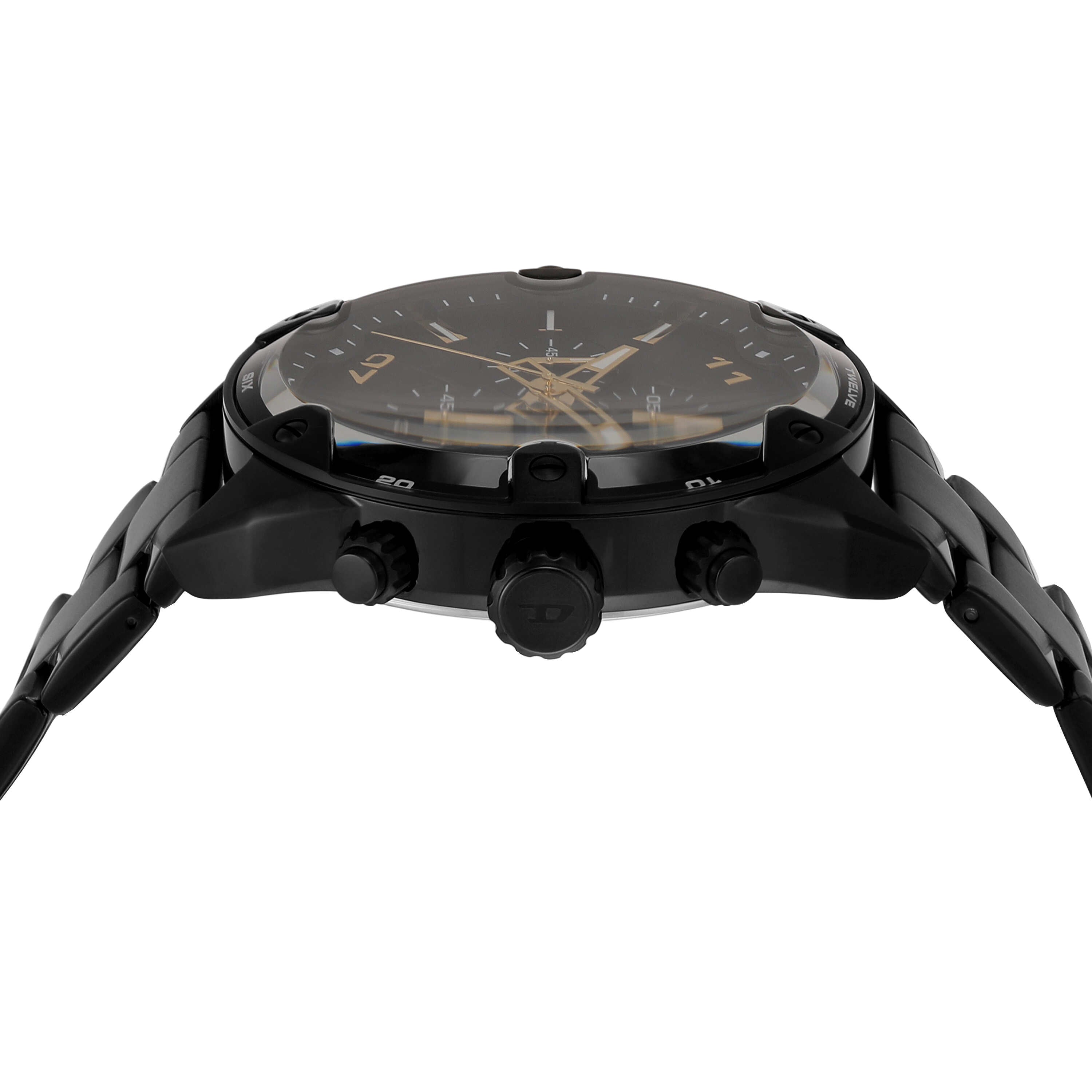 Diesel Spiked Chronograph Black Stainless Steel Watch DZ4644