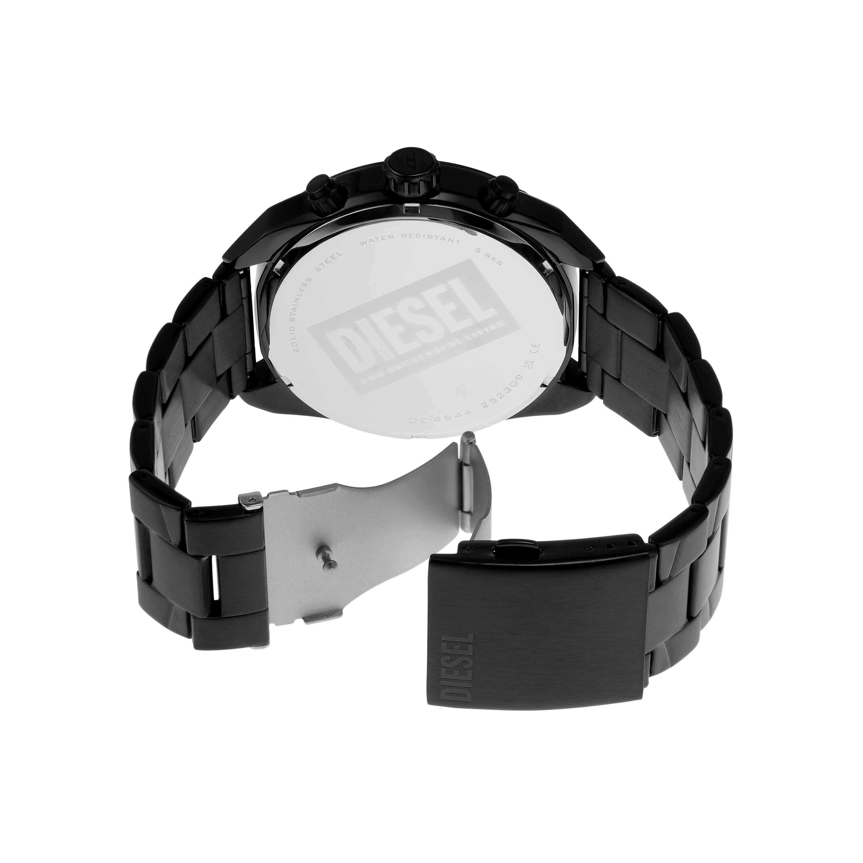 Diesel Spiked Chronograph Black Stainless Steel Watch DZ4644
