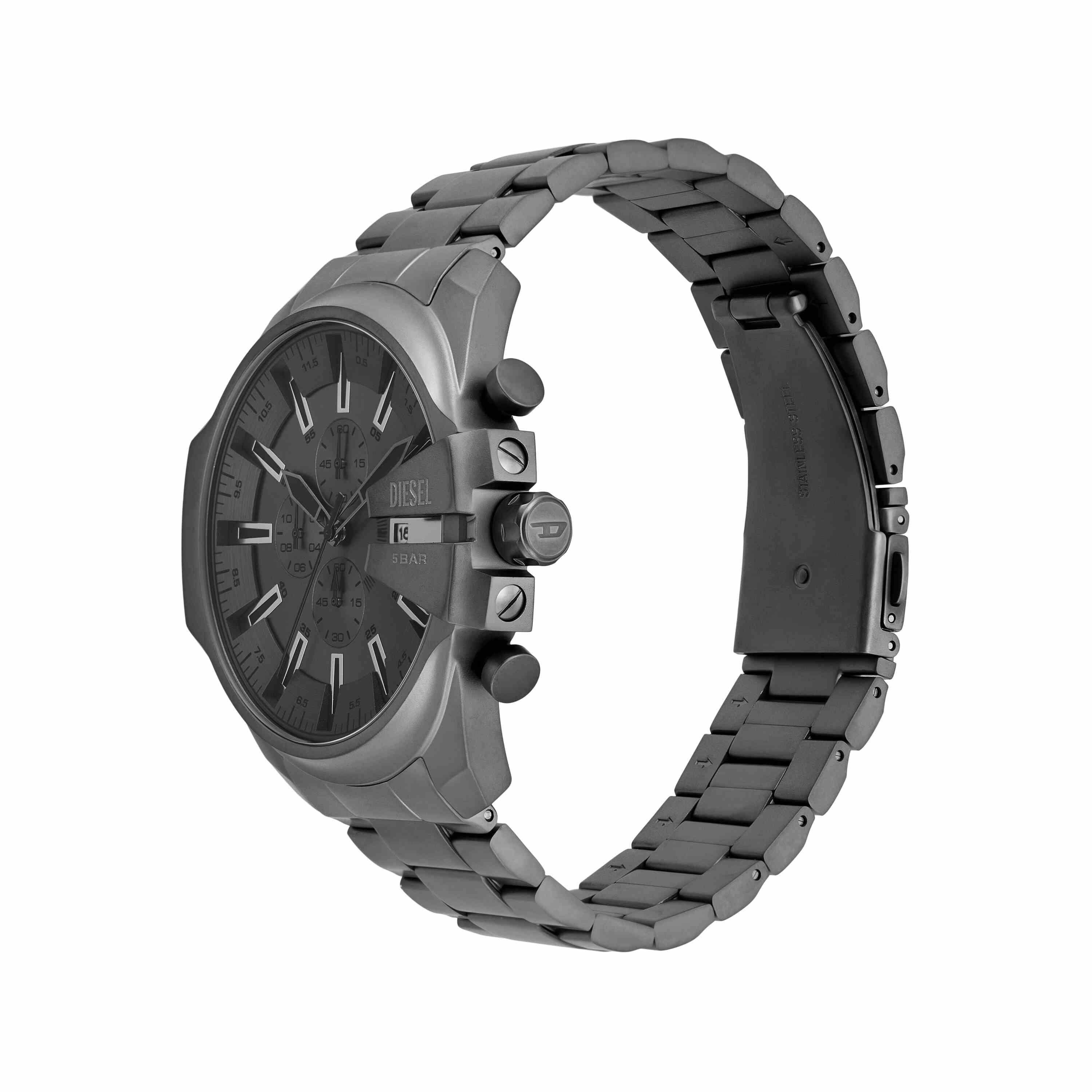 Diesel Mega Chief Slim Chronograph Gray Stainless Steel Watch DZ4676