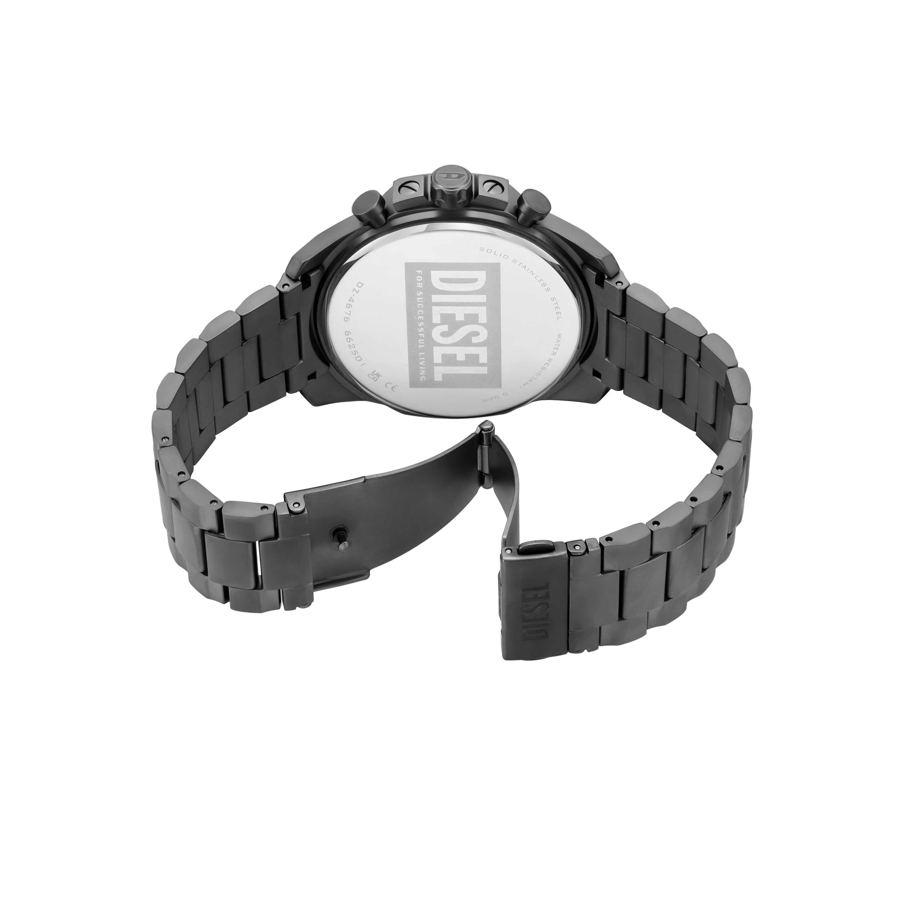 Diesel Mega Chief Slim Chronograph Gray Stainless Steel Watch DZ4676