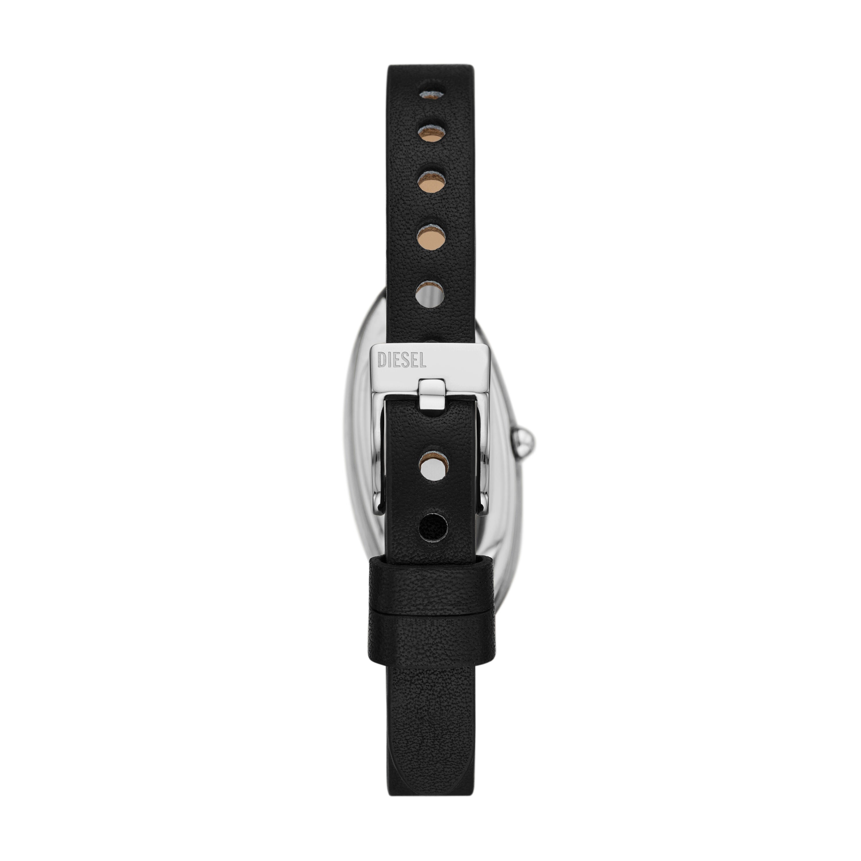 Diesel D-Era Two Hand Black Leather Black Dial Watch DZ5612