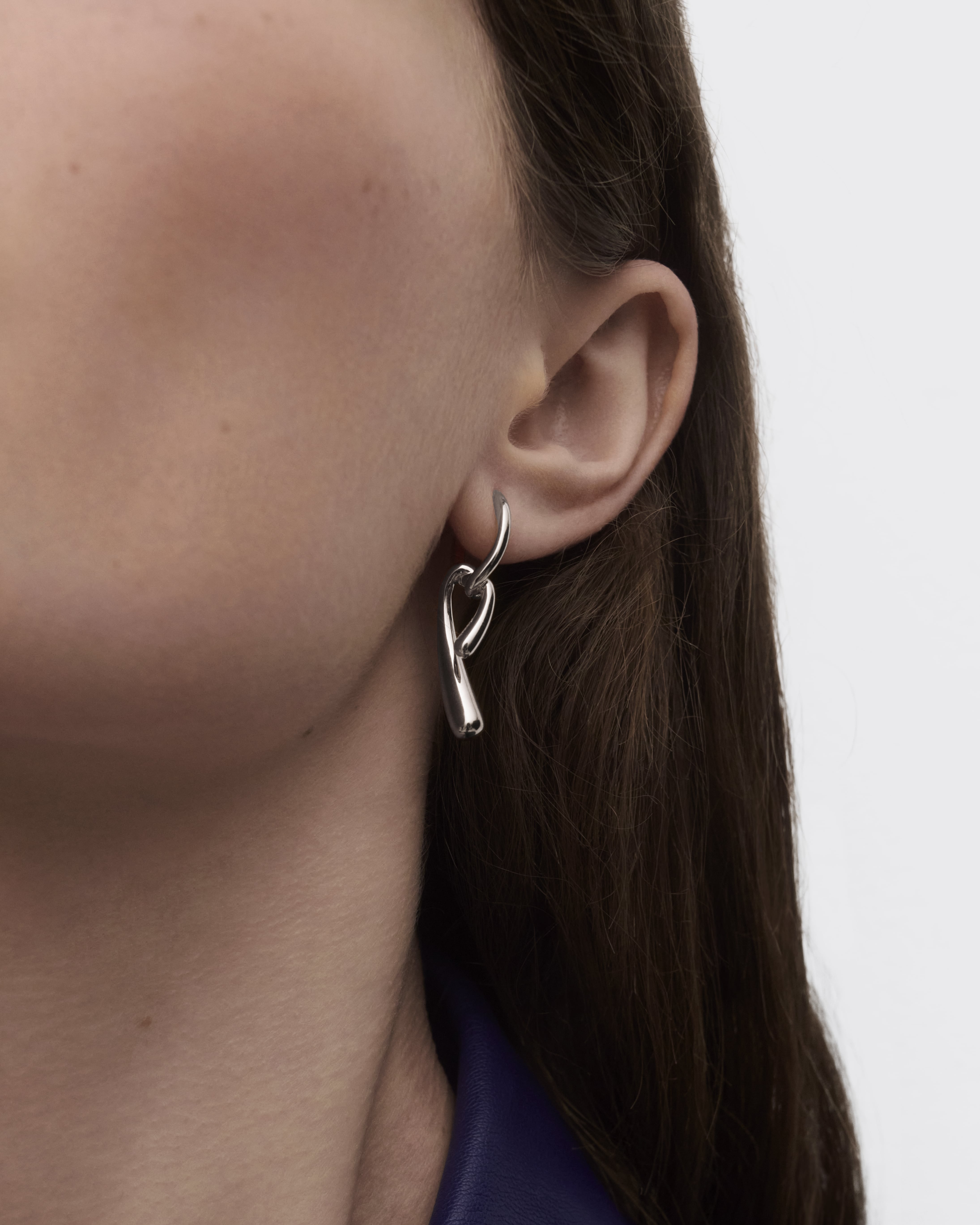 PDPAOLA Twist Hoops Silver