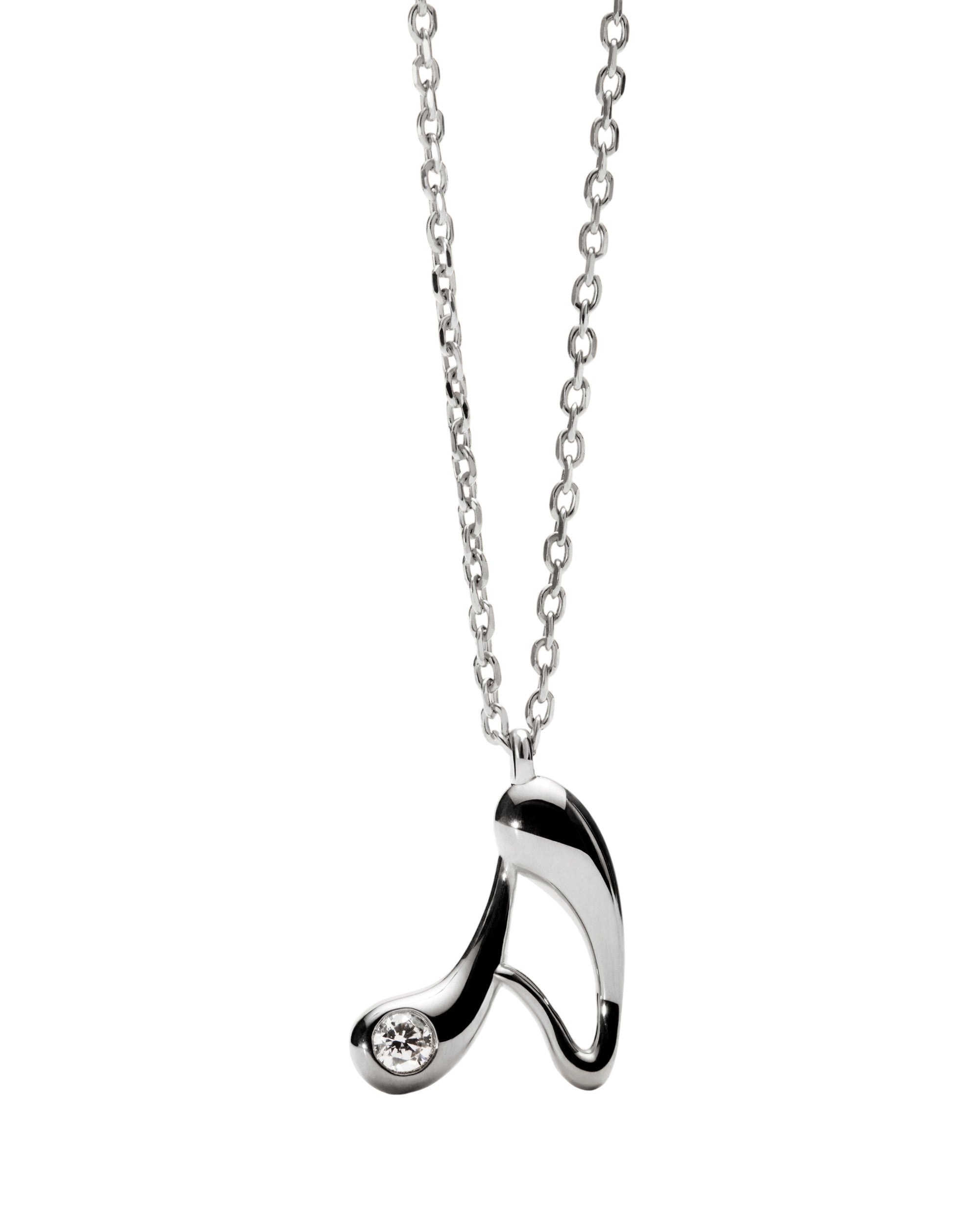 PDPAOLA Initial Letter Pendant A Necklace Silver
