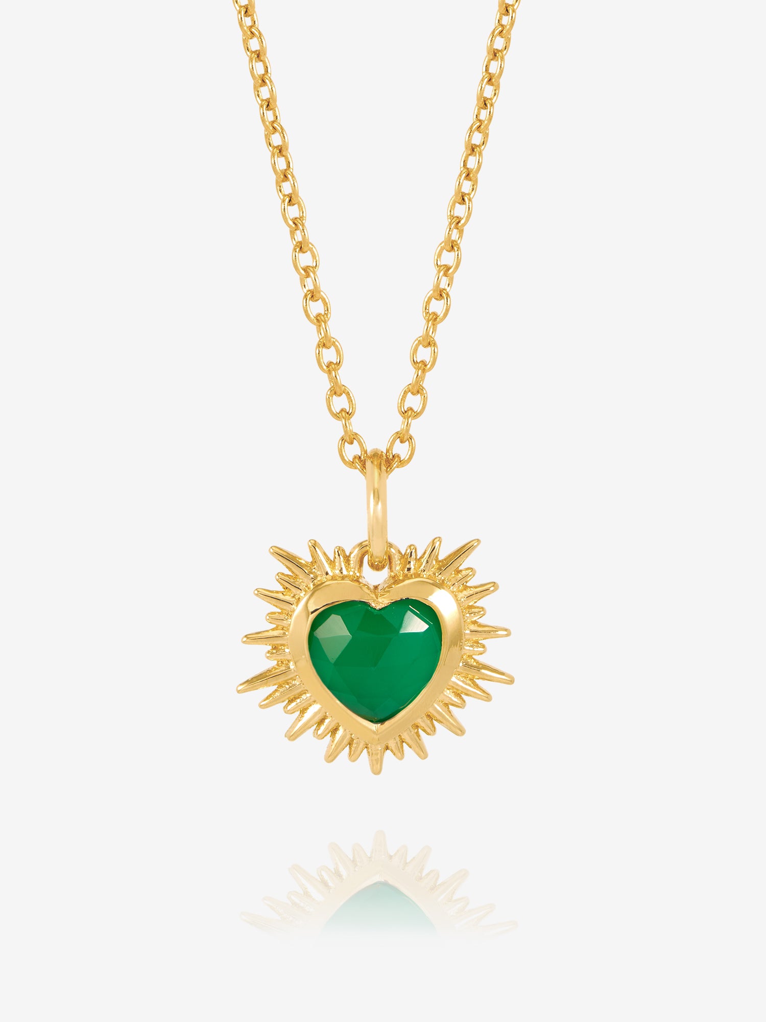 Rachel Jackson Electric Love Birthsone Heart Necklace Gold MAY