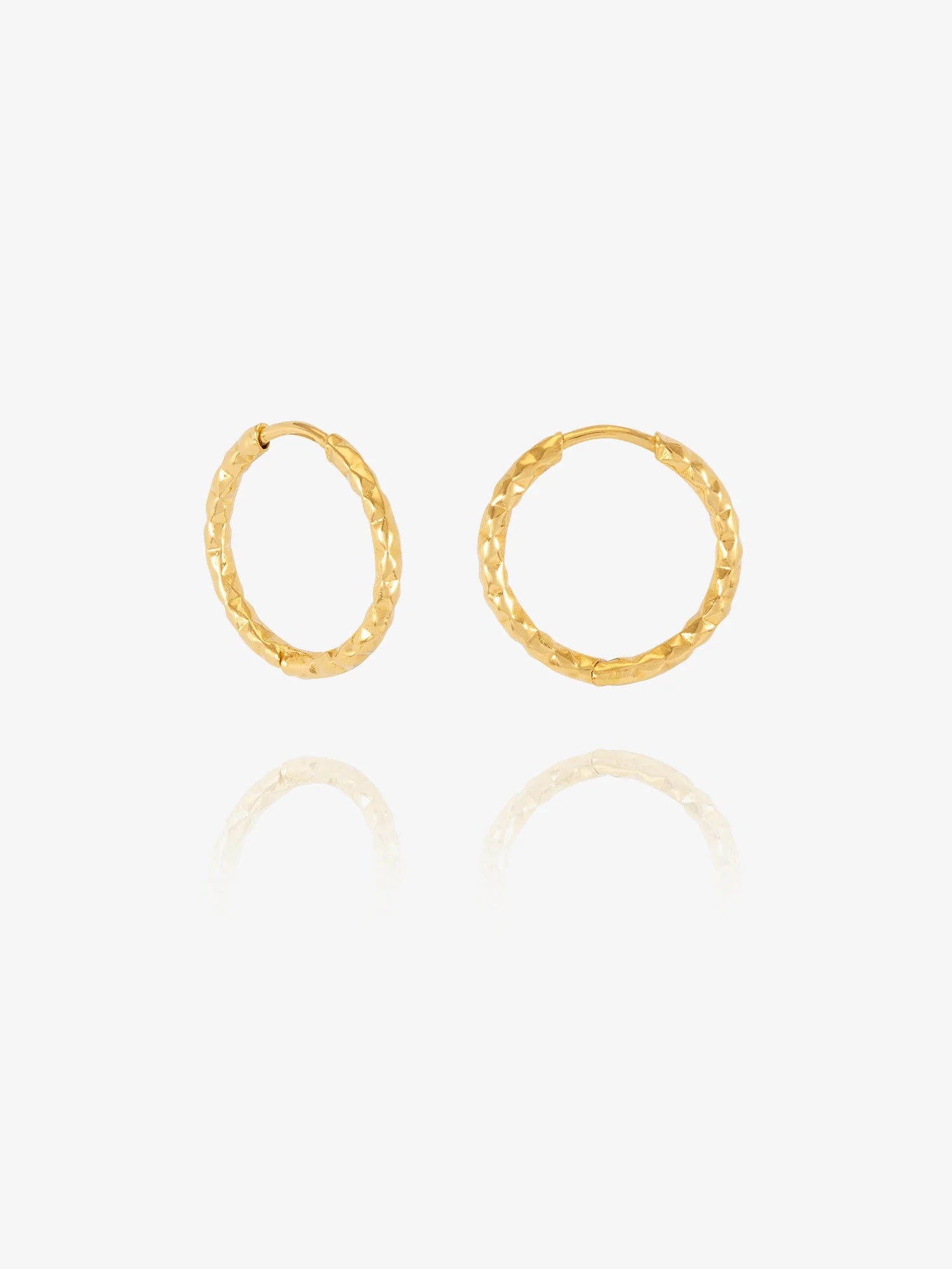 Rachel Jackson Shimmering Sun Huggie Hoop Earrings Gold
