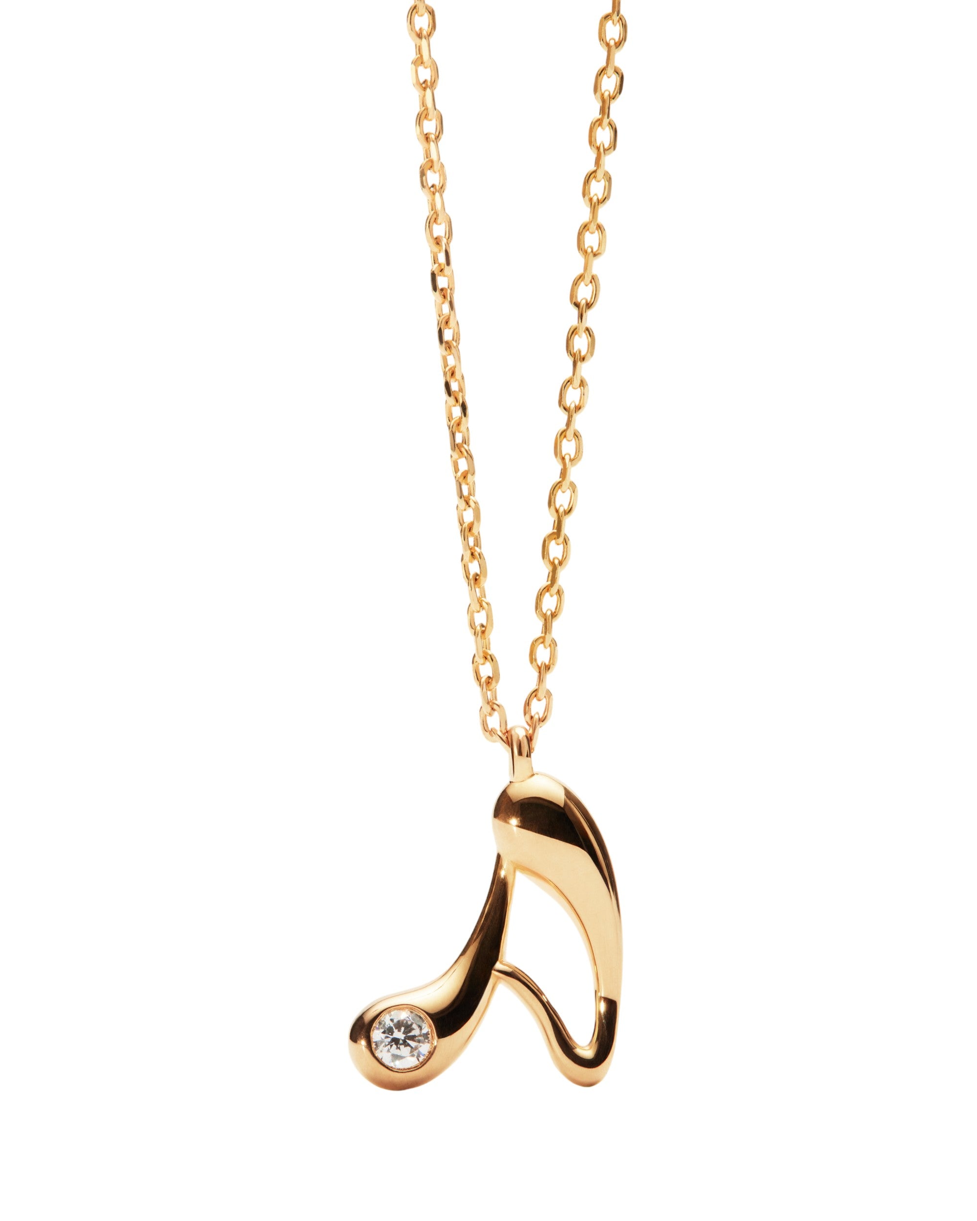 PDPAOLA Initial Letter Pendant A Necklace Gold