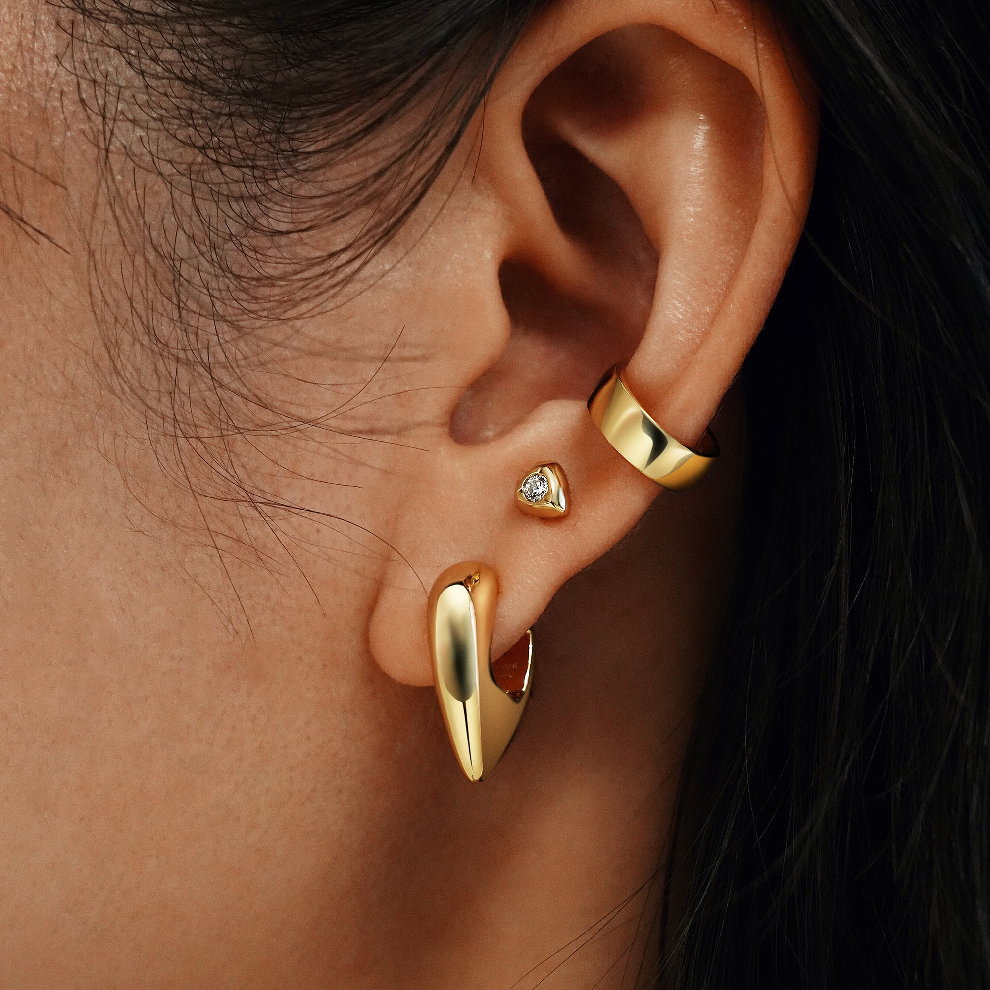 Ania Haie Gold Ear Cuff for Women Stacking Everyday Jewelry