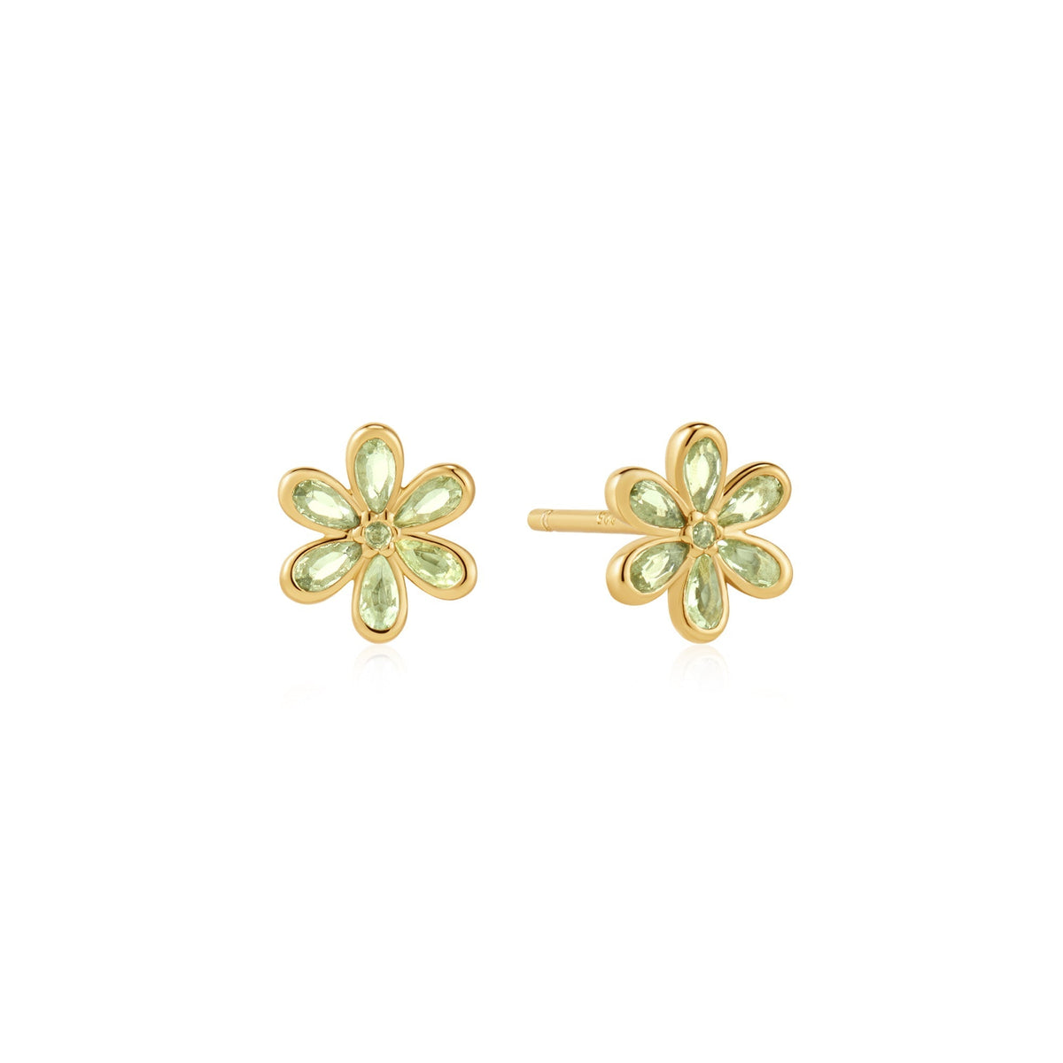 Ania Haie Gold Floral Tassel Drop Stud Earrings