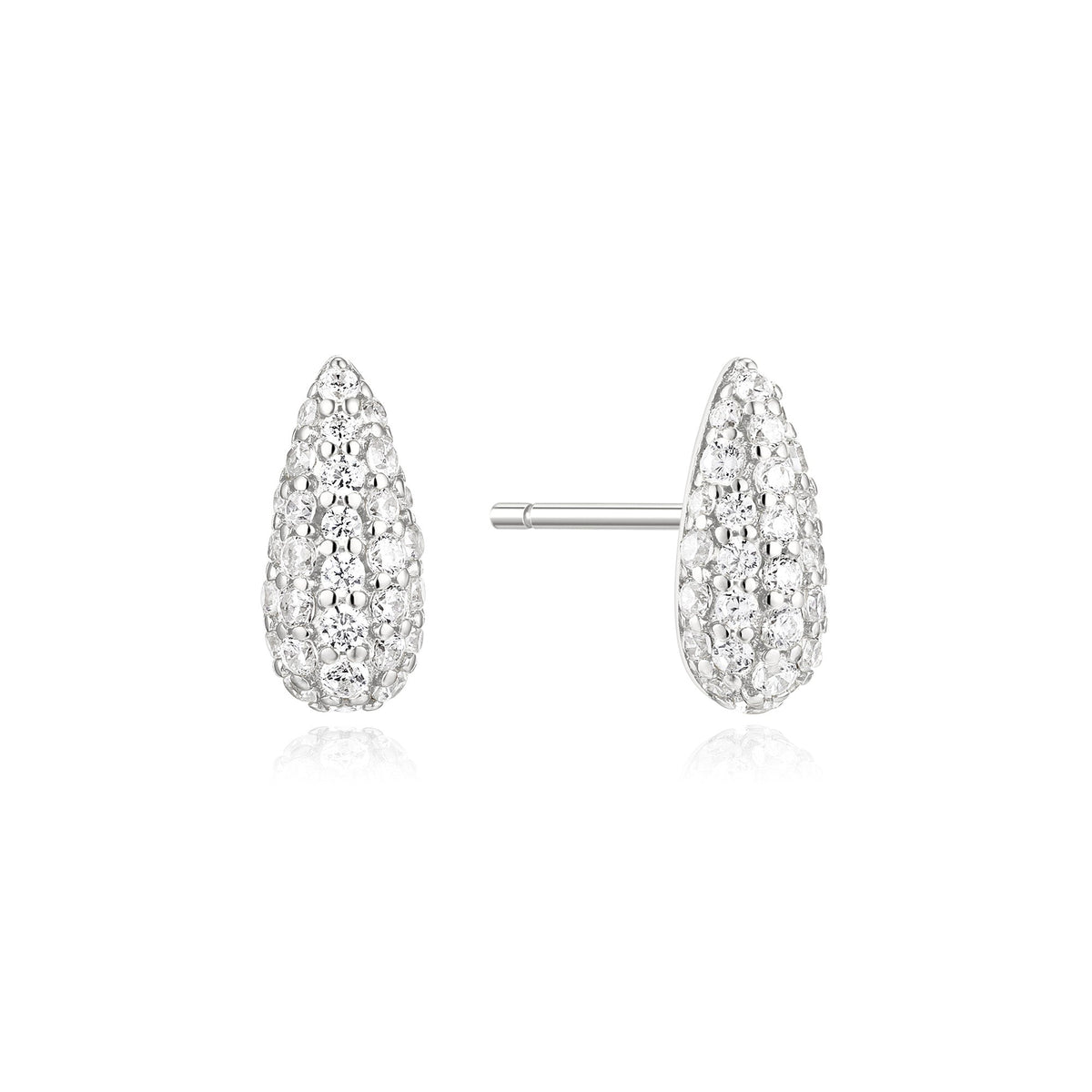 Ania Haie Silver Pave Dome Stud Earrings E078-02H E078-02H front packshot