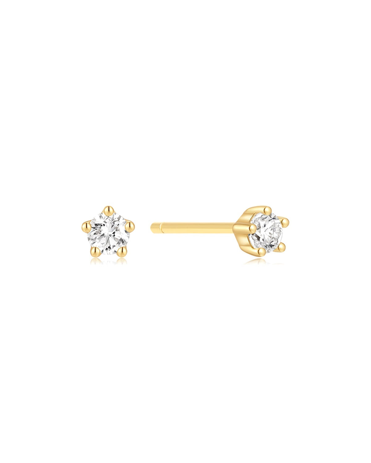 Ania Haie Gold Mini Five-Prong Sparkle Stud Earrings