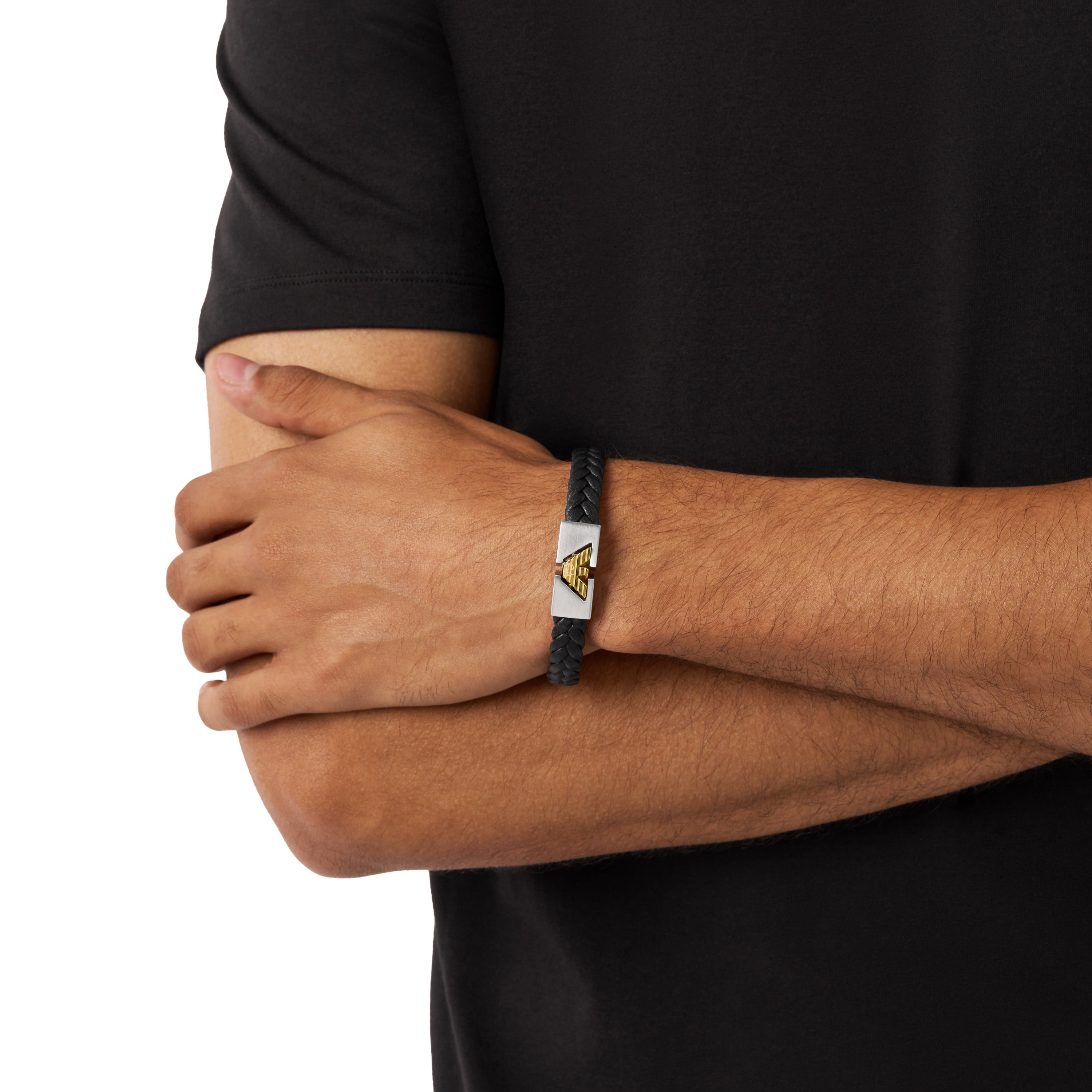 Emporio Armani Silver Logo Men's Bracelet EGS3253040