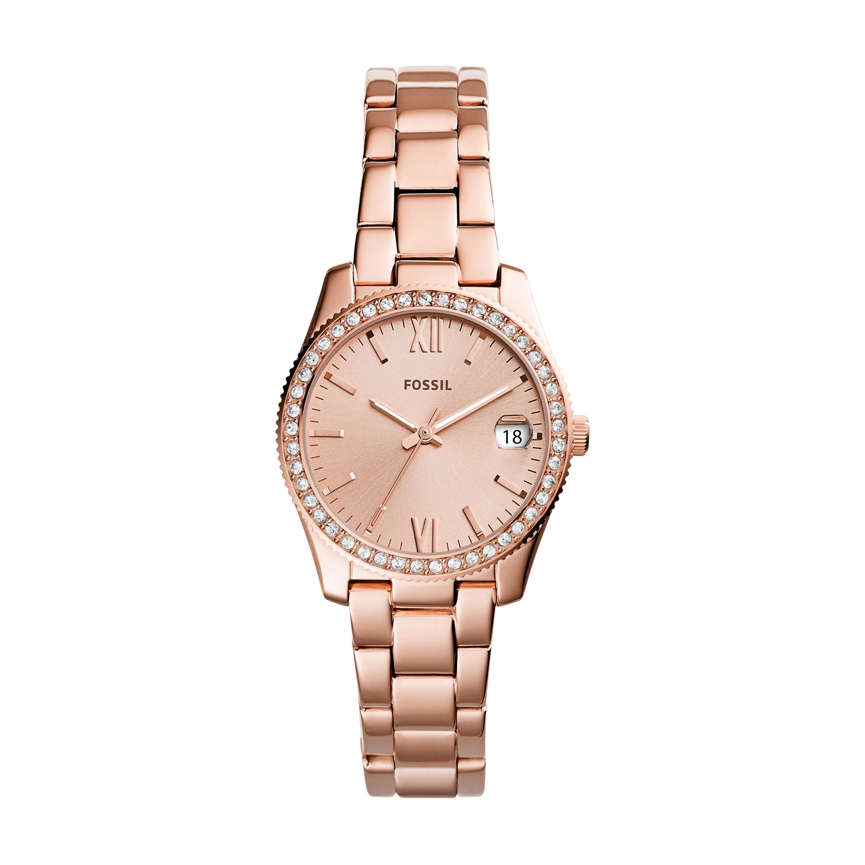 Rose Gold Tone Fossil Scarlette Mini Stainless Steel Watch ES4318 Watch Direct