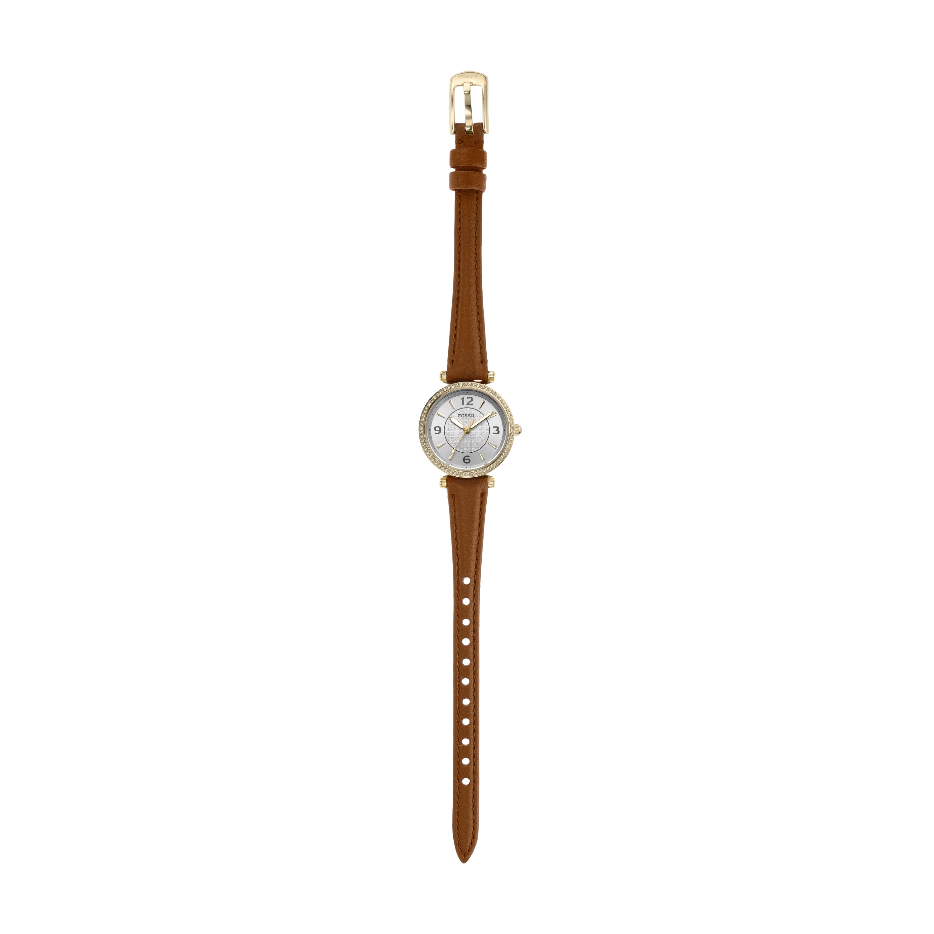Timeless Carlie Brown Leather Watch by Fossil - ES5297
