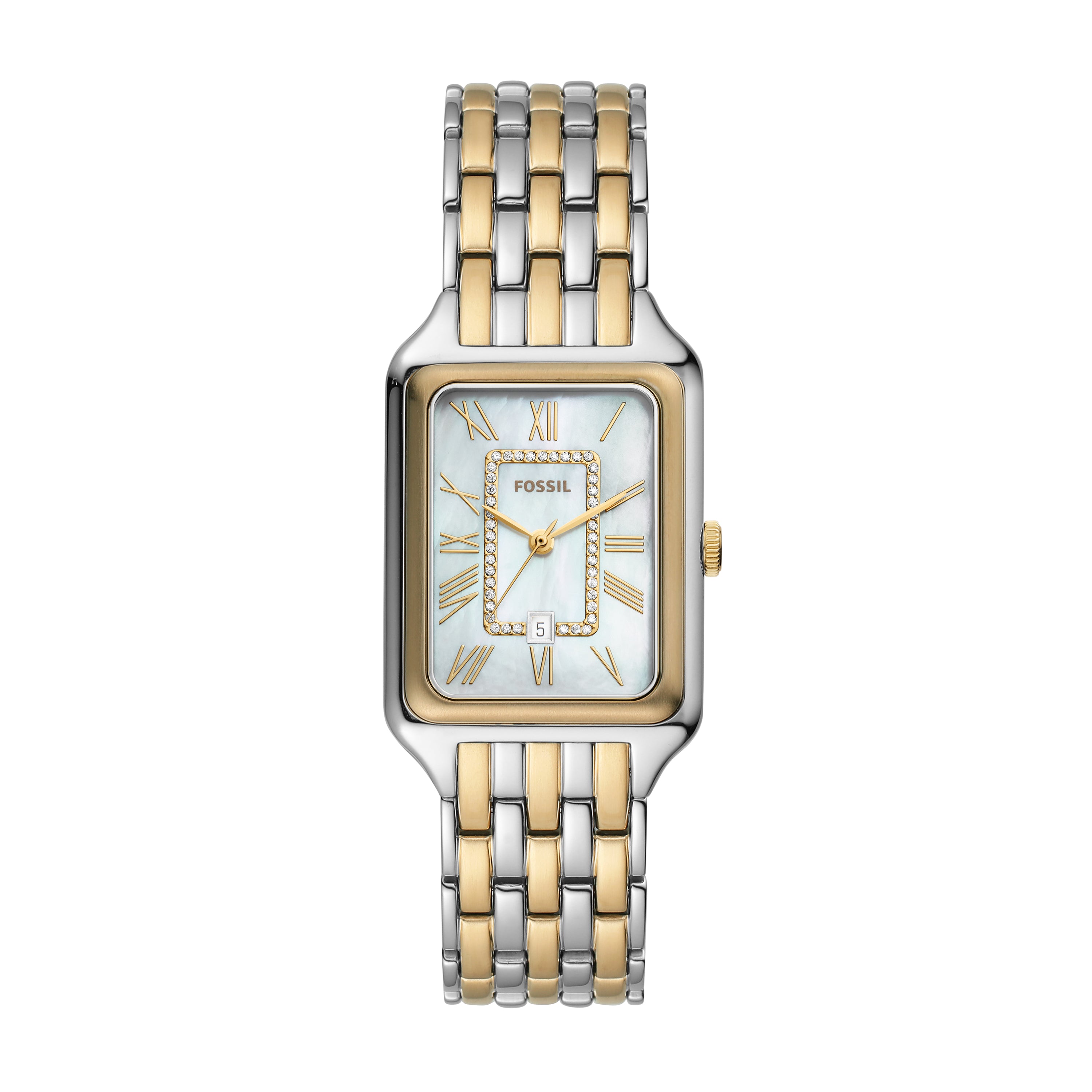 Fossil Raquel Two-Tone Stainless Steel Watch with Date Feature ES5305